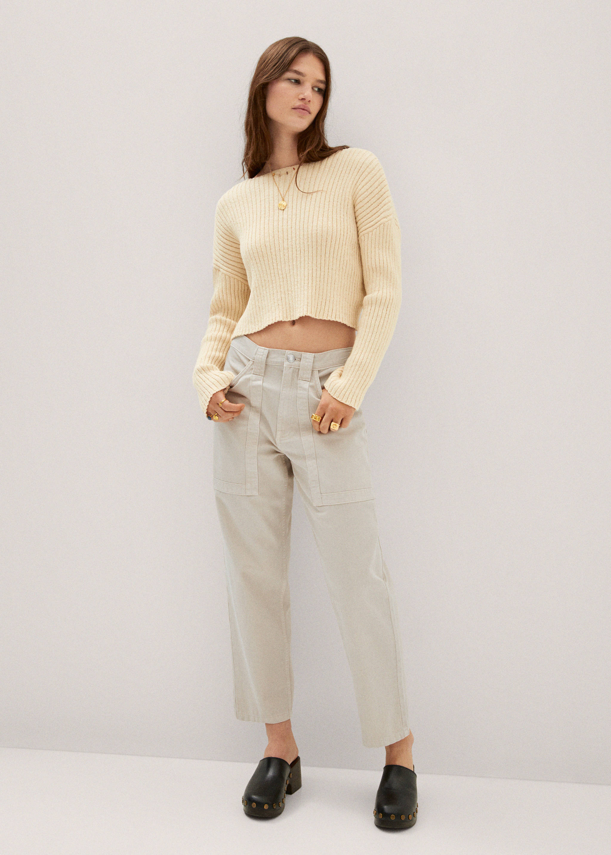 High-waist slouchy jeans - General plane