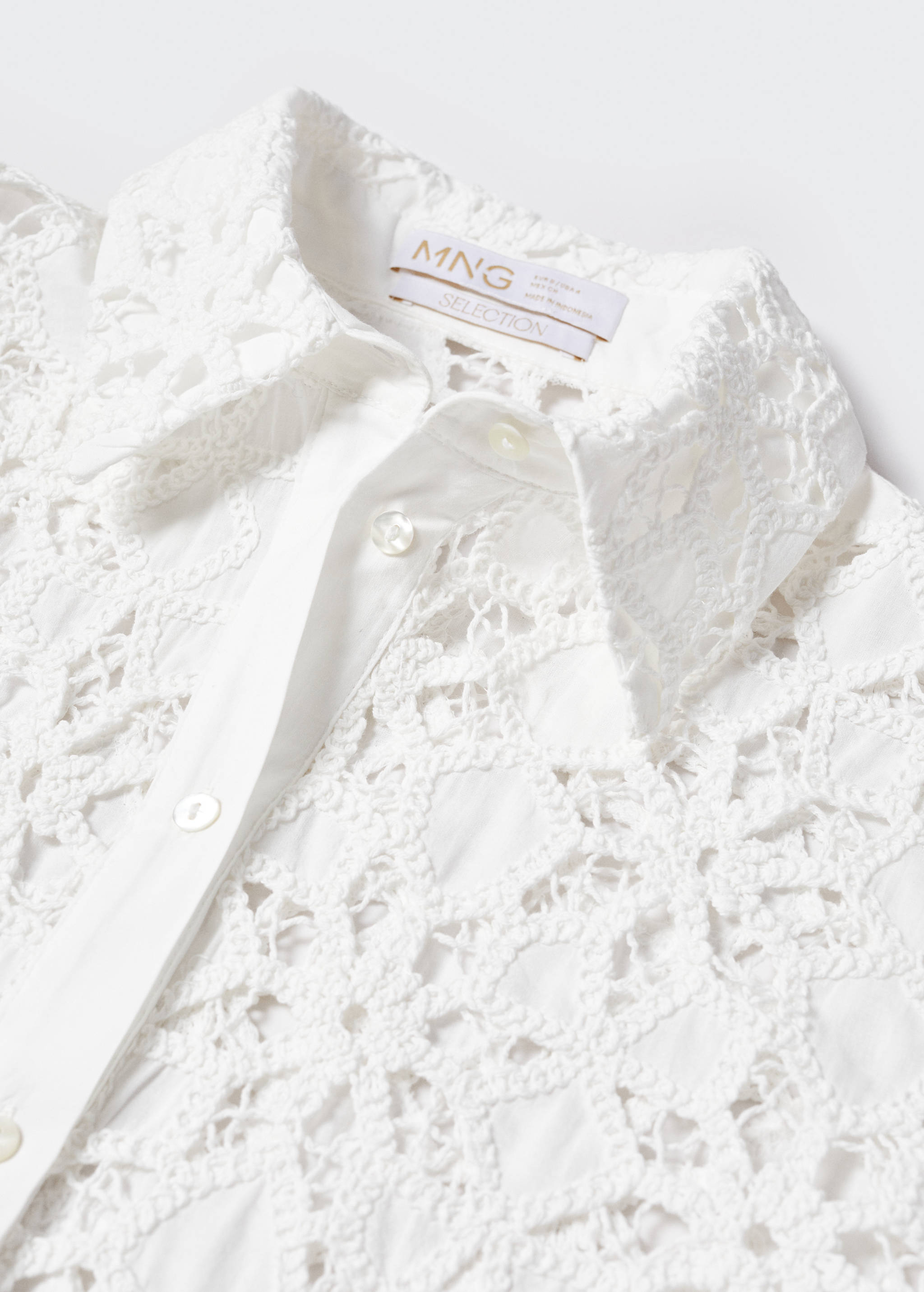 Guipure shirt with stripe detail - Details of the article 8