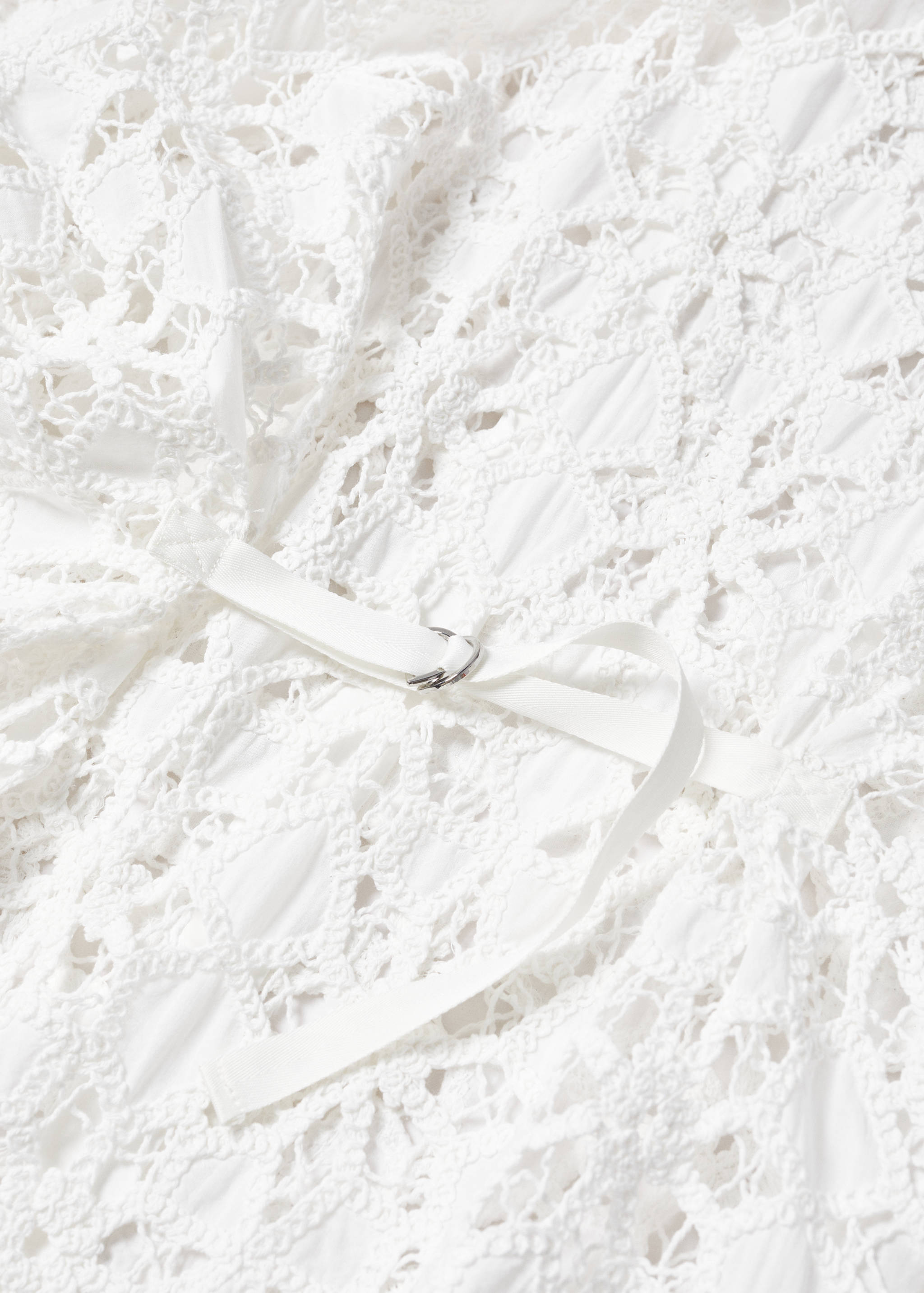 Guipure shirt with stripe detail - Details of the article 0