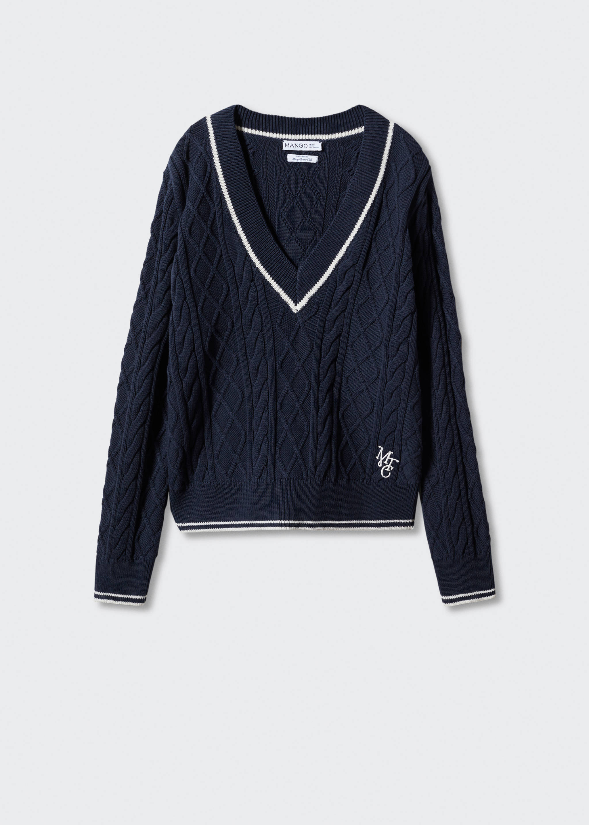 Pull-over torsades col V - Article sans modèle