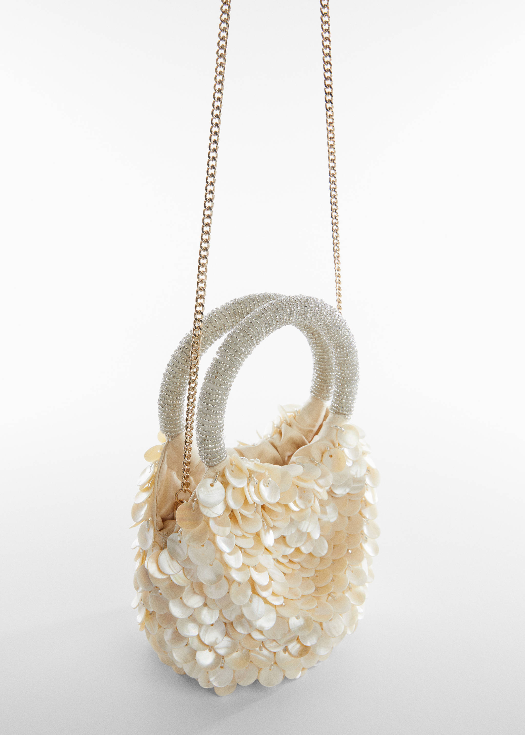 Mini mother-of-pearl bead bag  - Medium plane