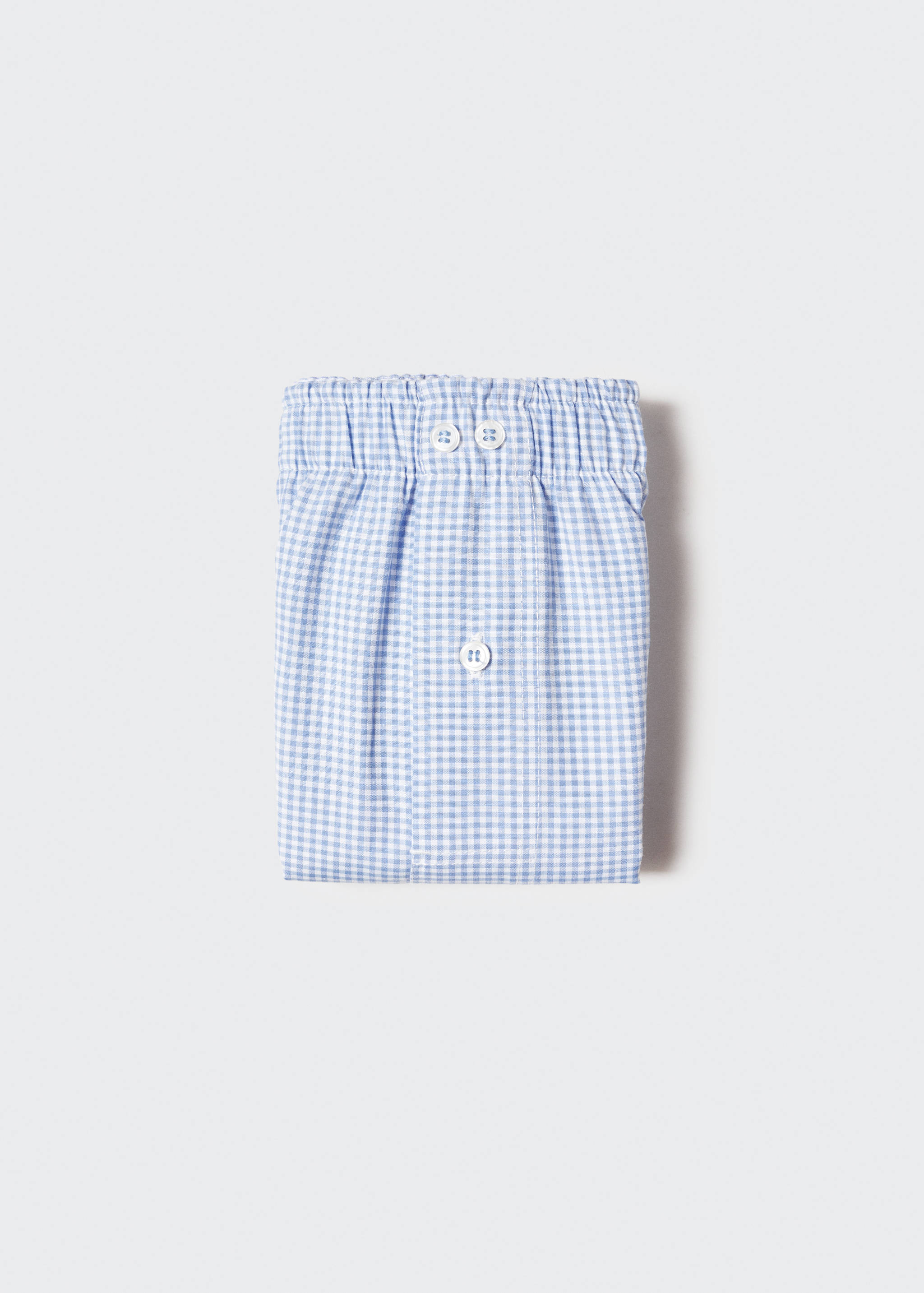 Gingham check cotton briefs - Details of the article 0