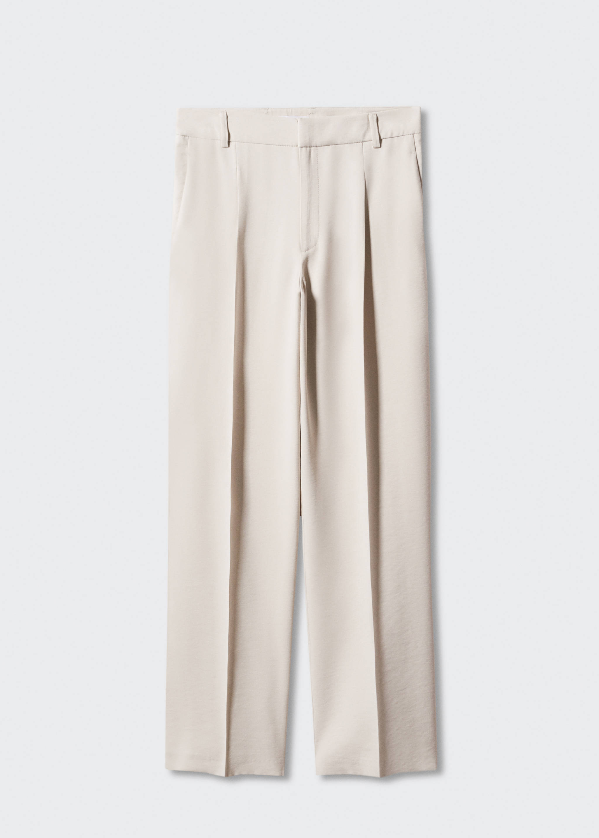 Straight-fit pleated trousers - Article without model