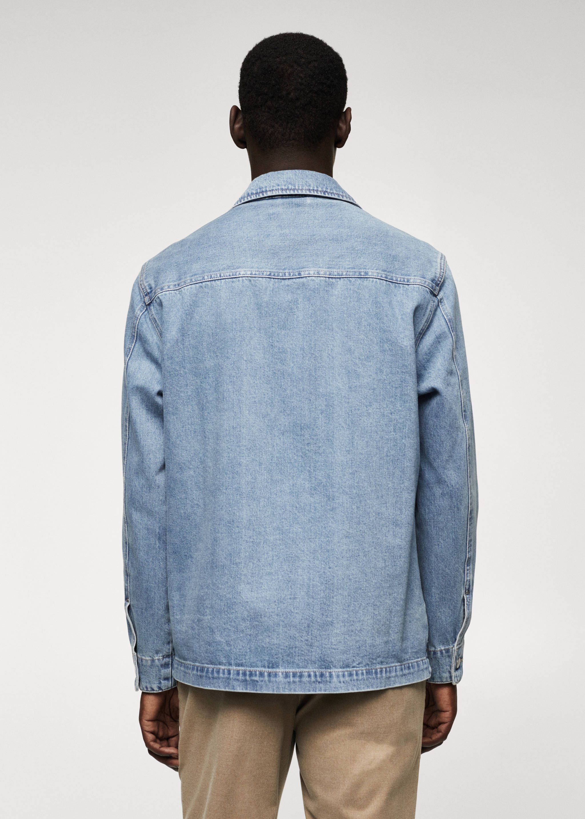 Pocket denim overshirt - Reverse of the article