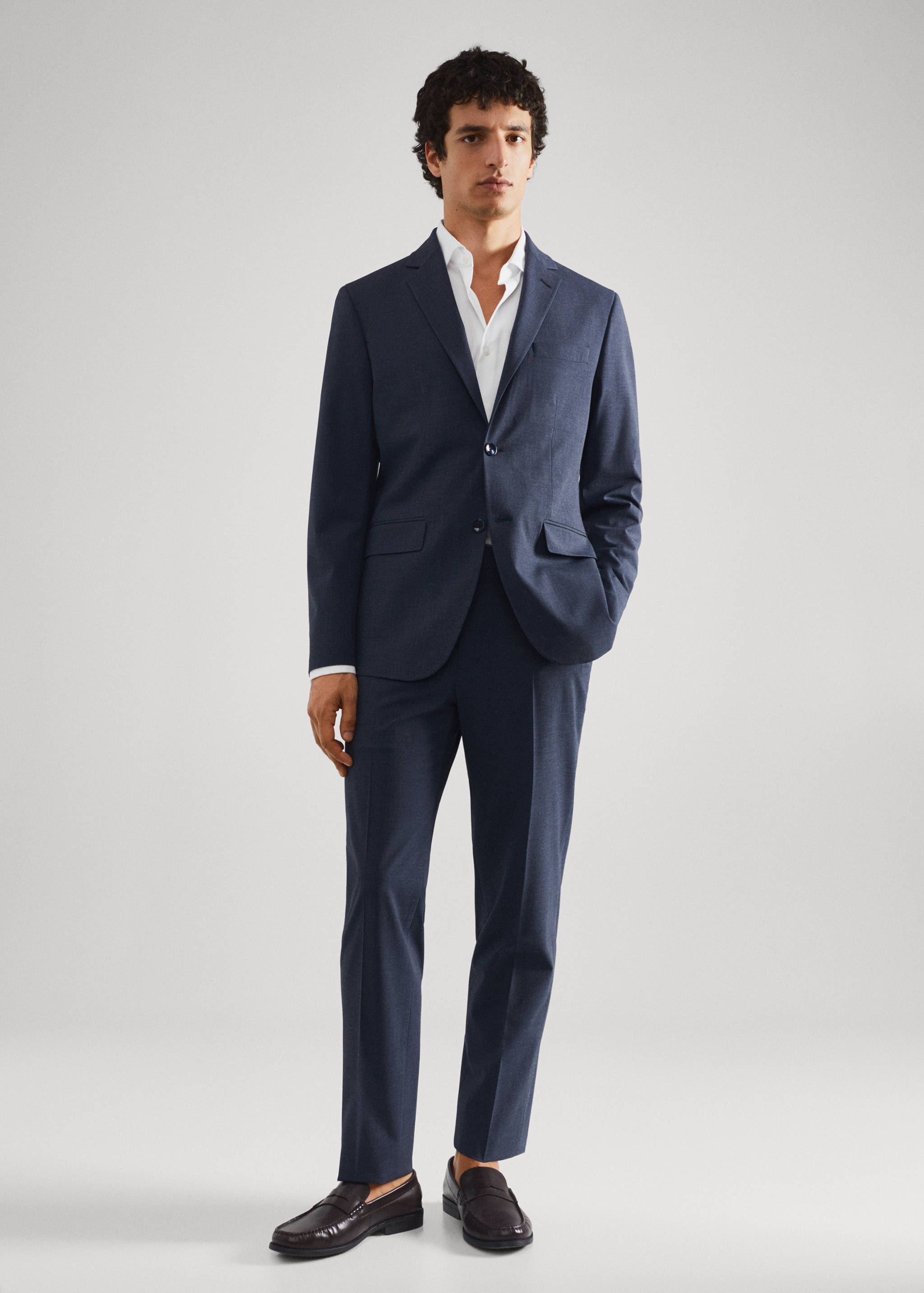 Chemise costume regular fit boutons de manchette - Plan général