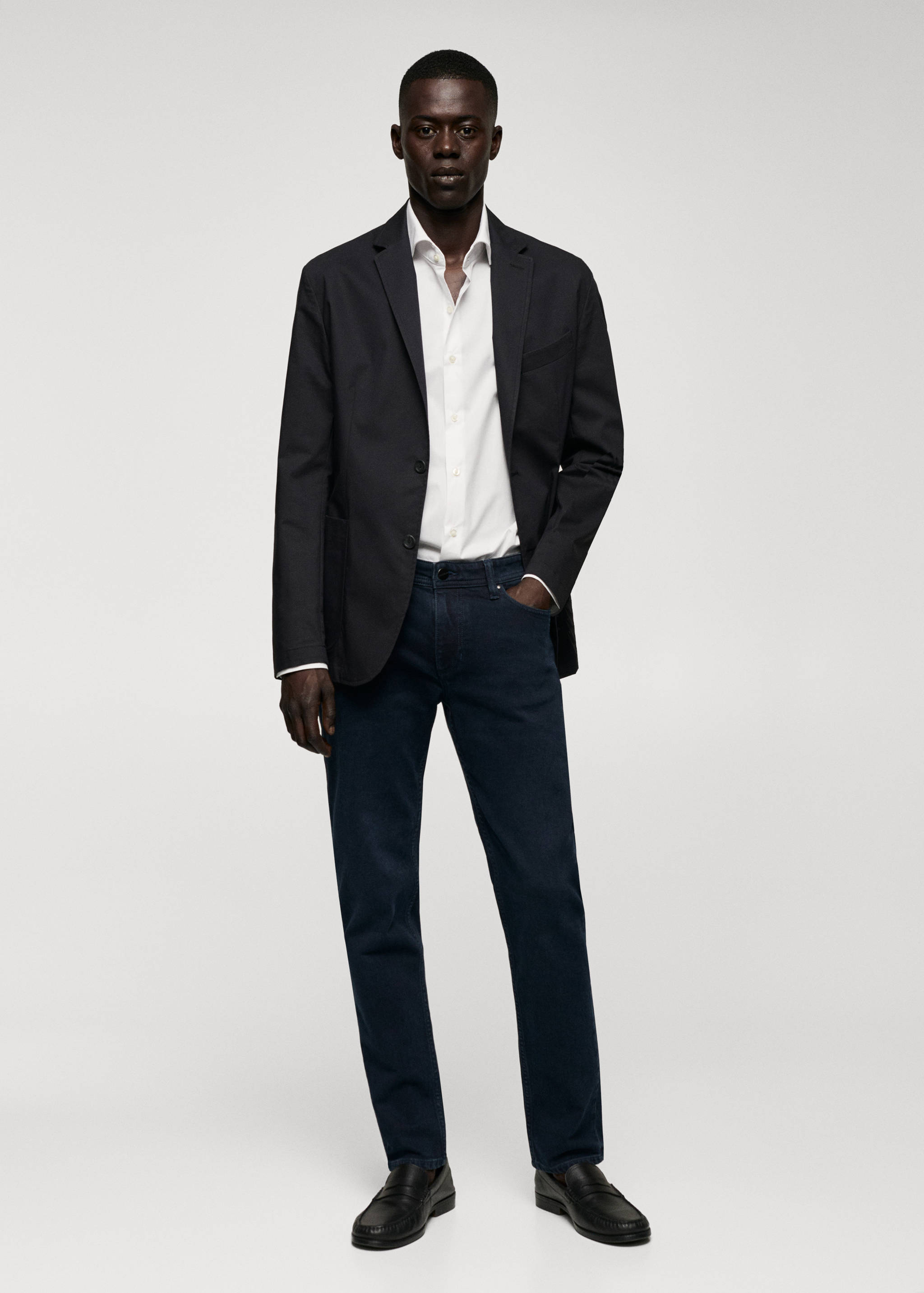 Slim fit stretch cotton shirt - General plane