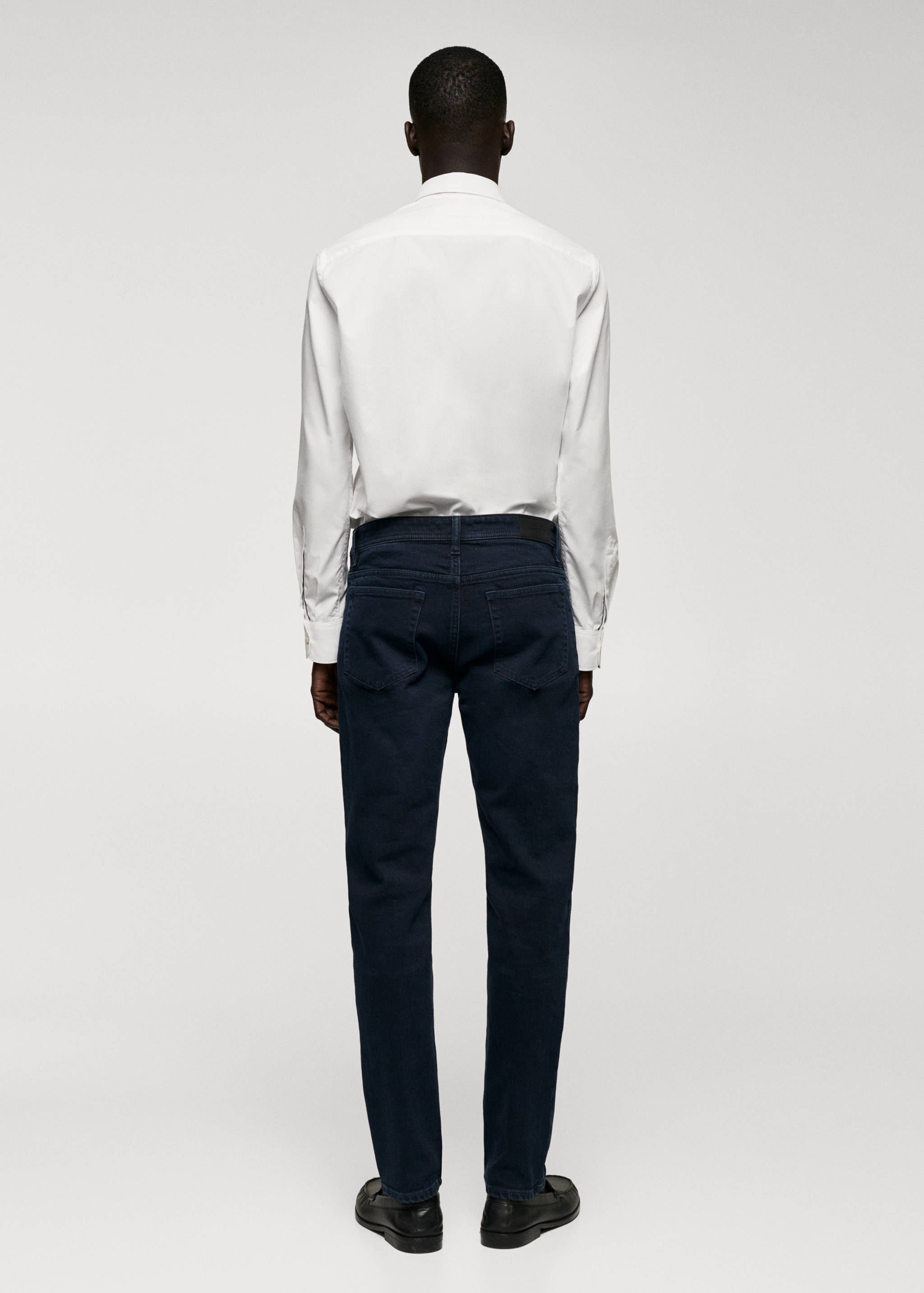 Slim fit stretch cotton shirt - Reverse of the article