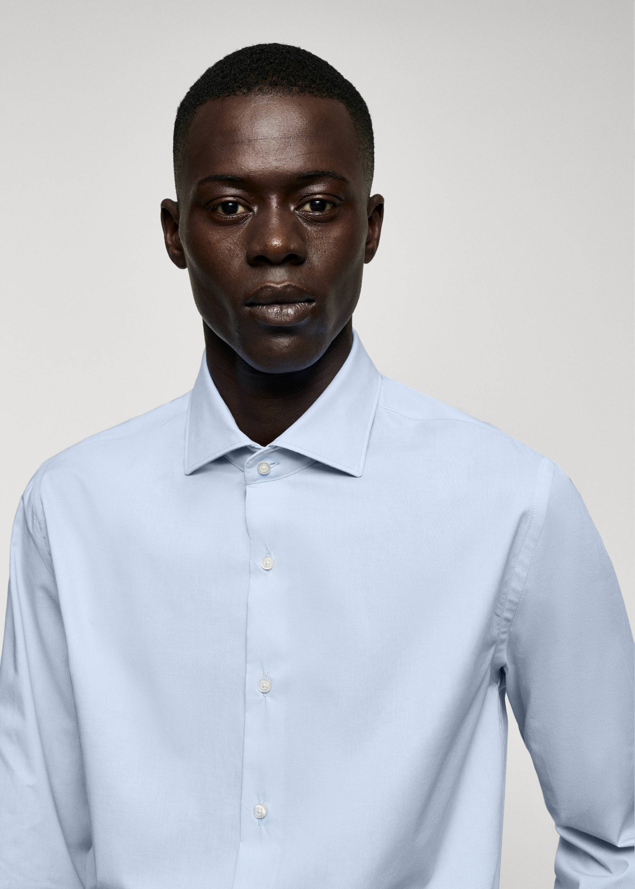 Slim fit stretch cotton shirt - Details of the article 1