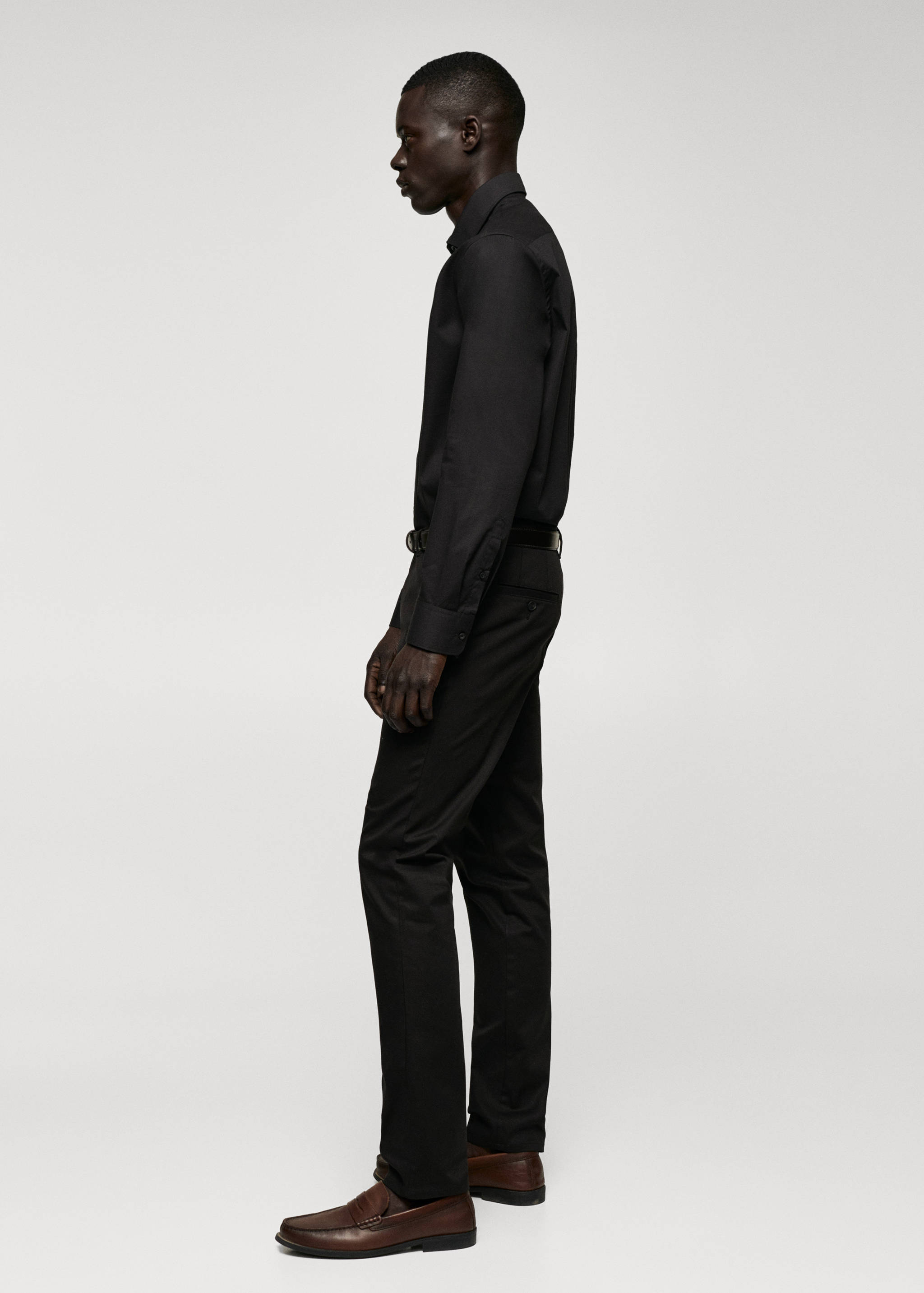 Slim fit stretch cotton shirt - Details of the article 2