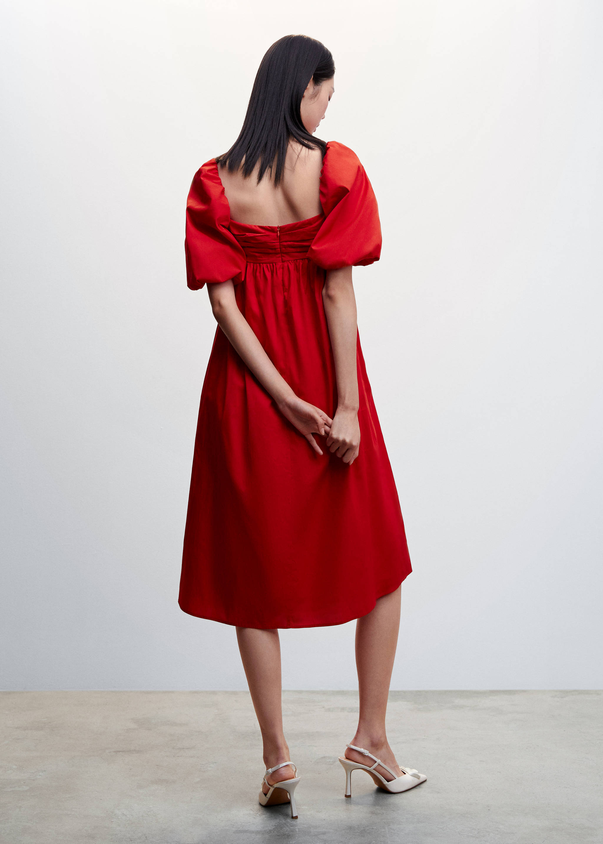 Robe coton manches bouffantes - Verso de l’article