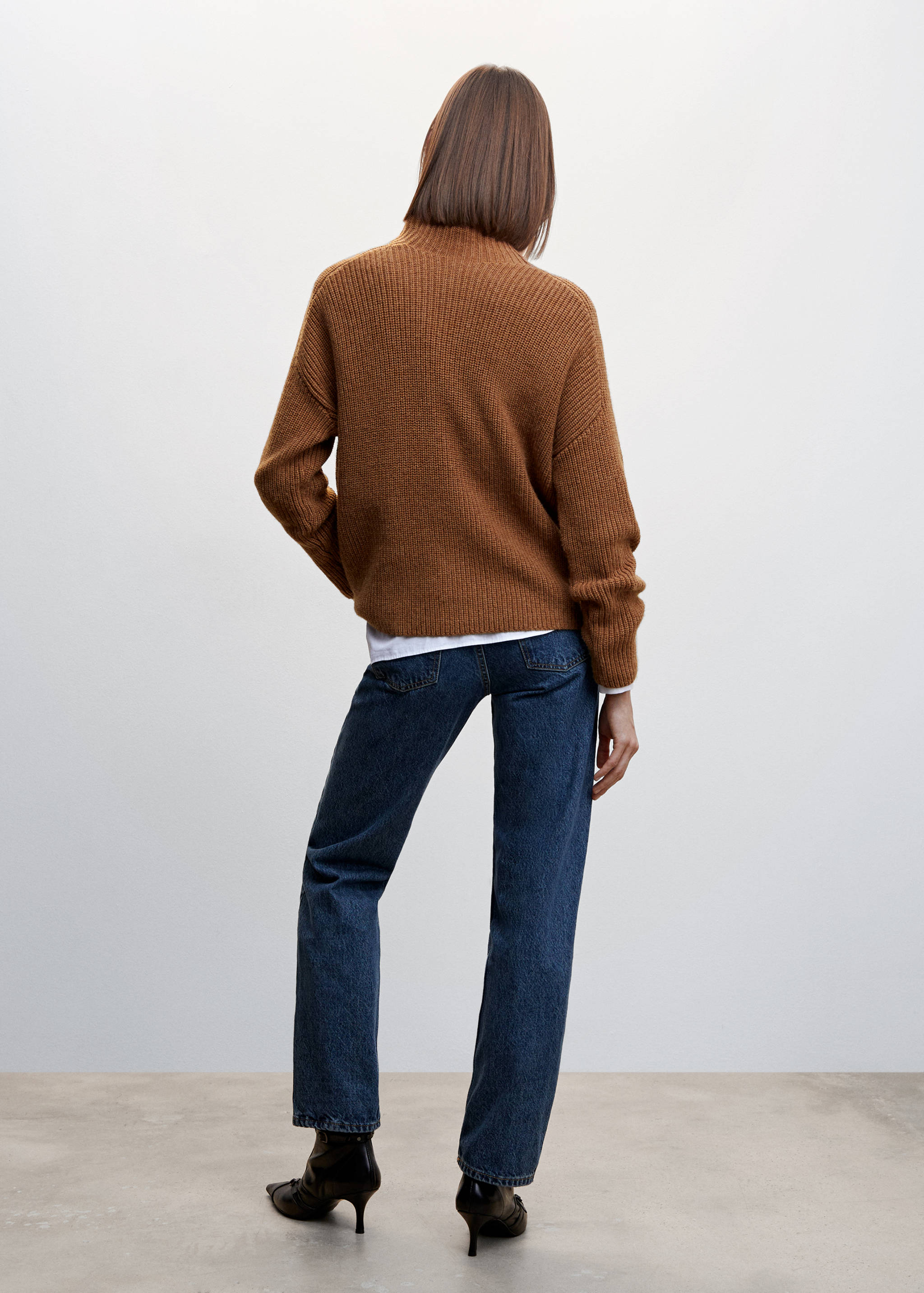 Perkins-neck rib-knit  sweater - Reverse of the article