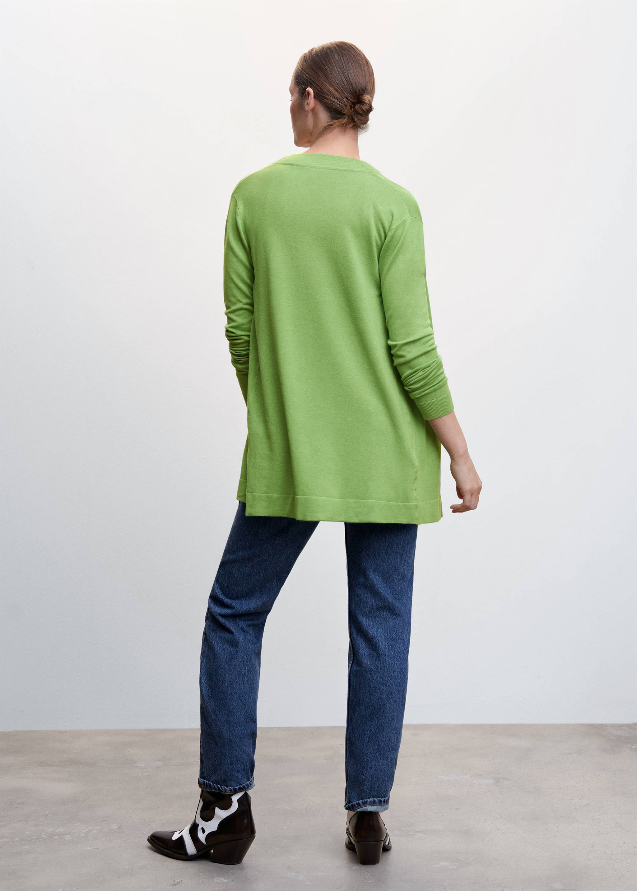 Cárdigan punto fino - Reverso del artículo