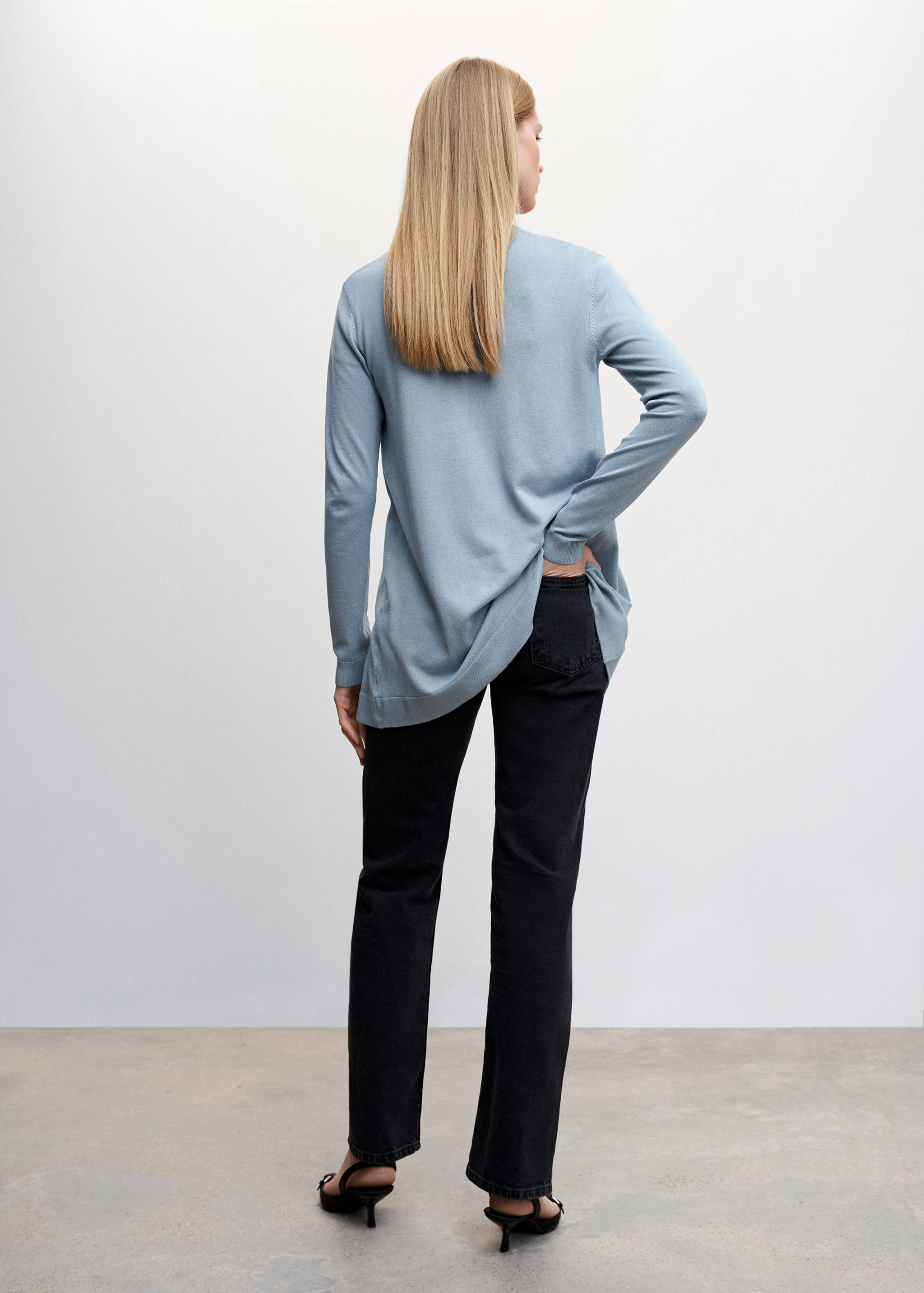 Cárdigan punto fino - Reverso del artículo