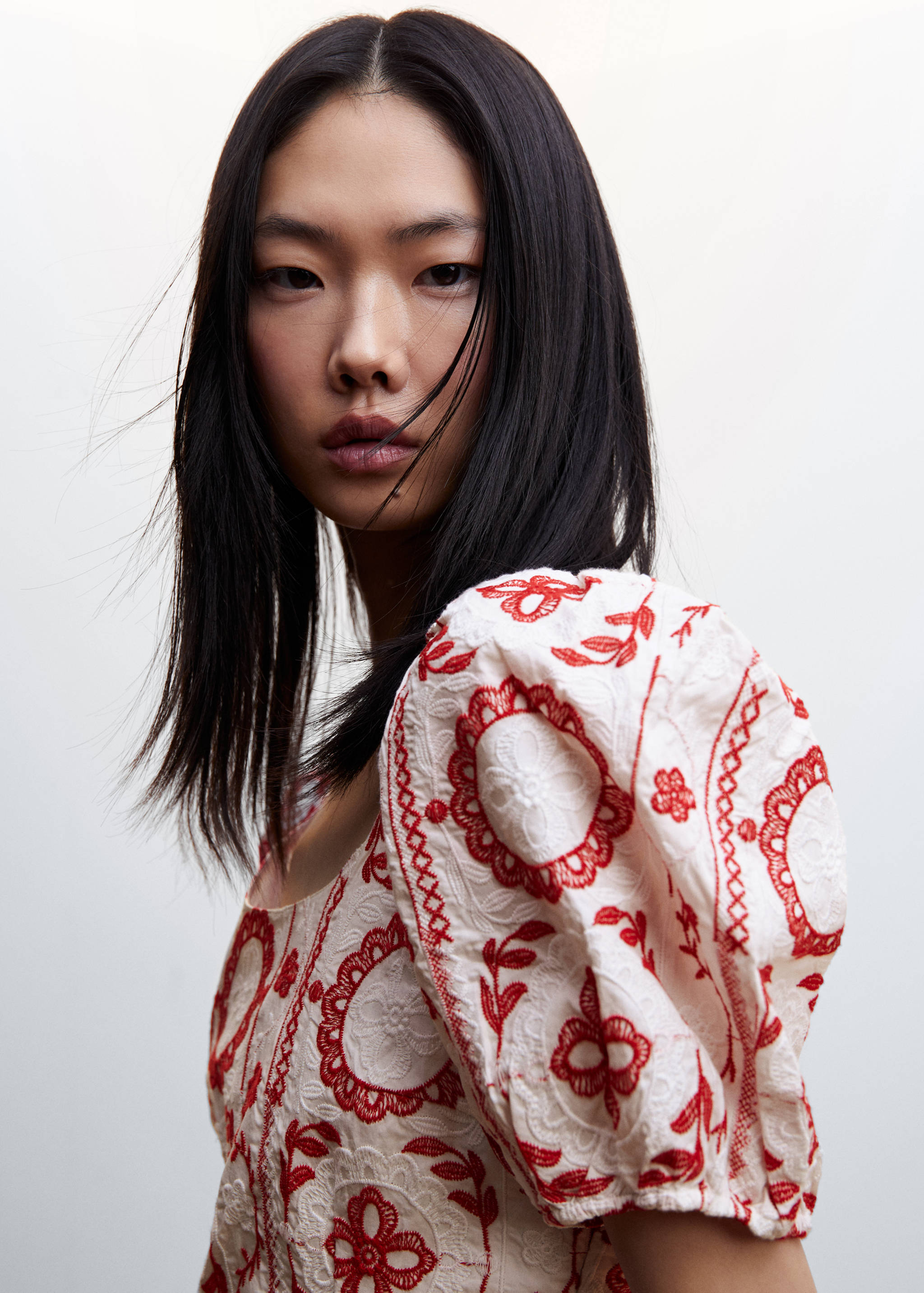 Embroidered cotton dress - Details of the article 1