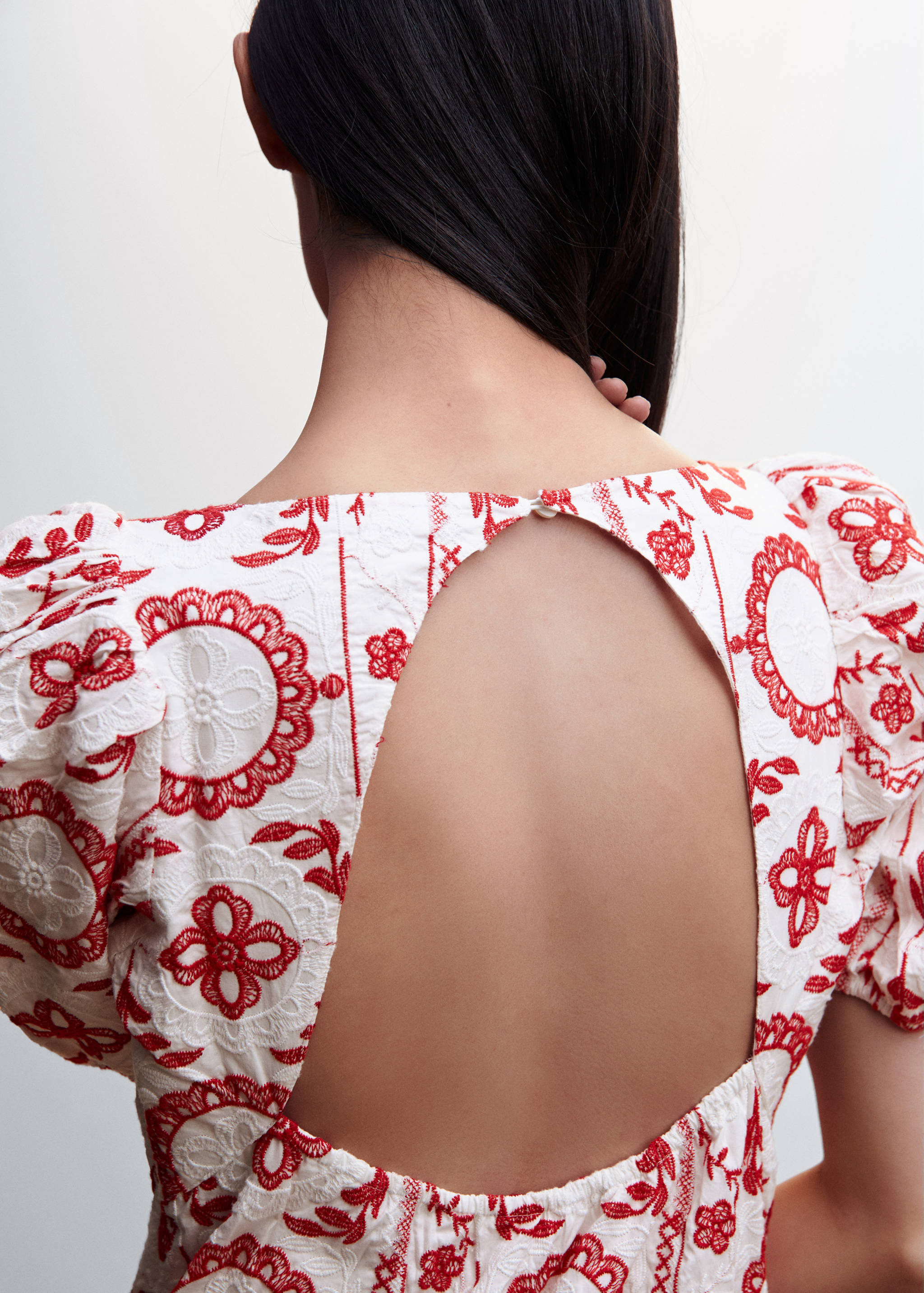 Embroidered cotton dress - Details of the article 6