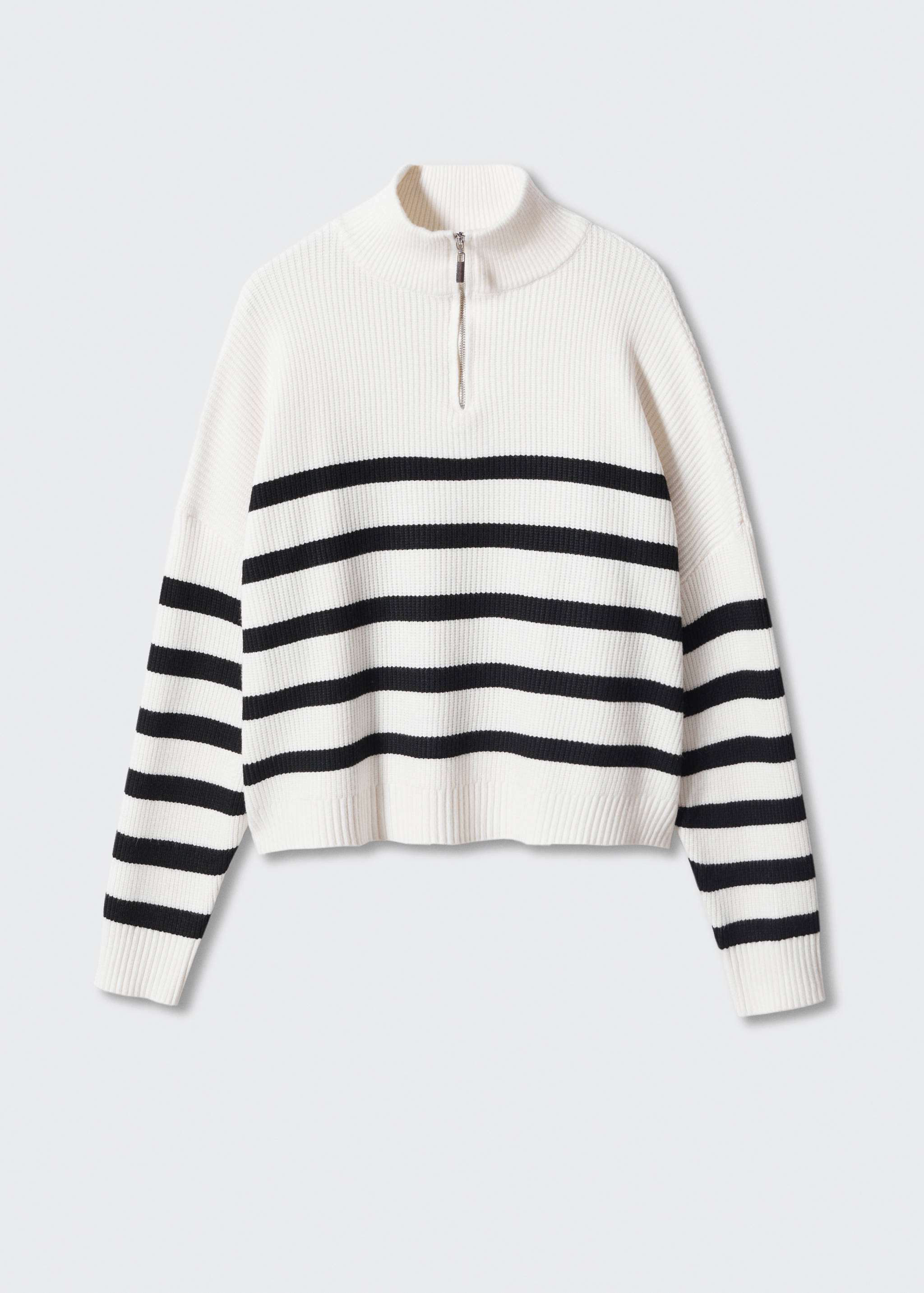 Striped sweater with zip - Article without model