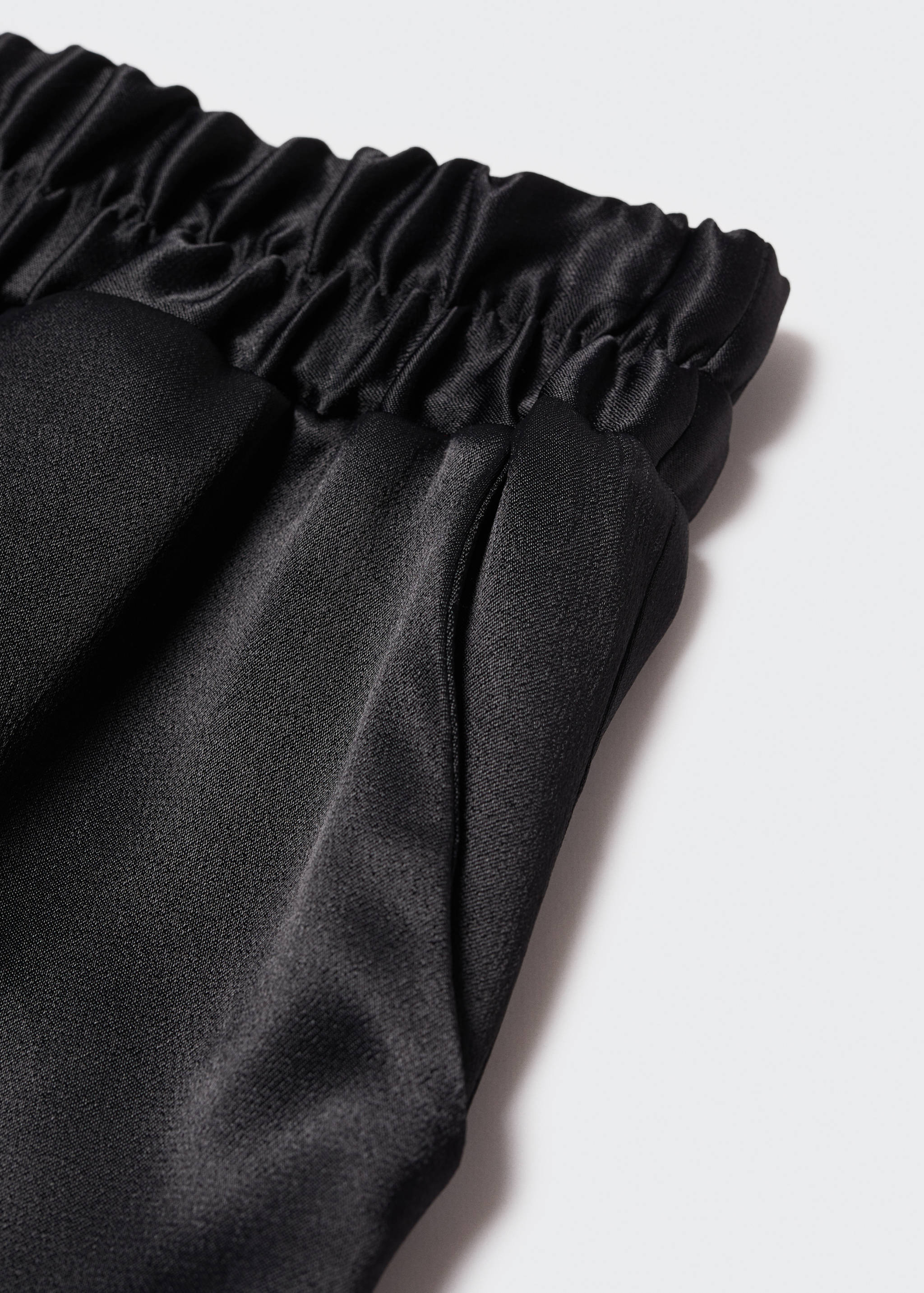Satin pants with elastic waist - Details of the article 8