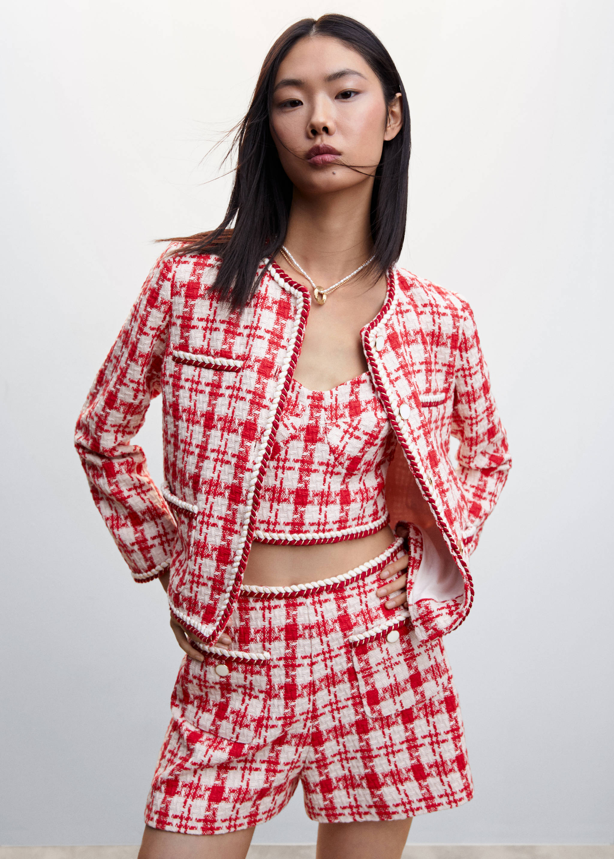 Tweed jacket with pockets - Medium plane