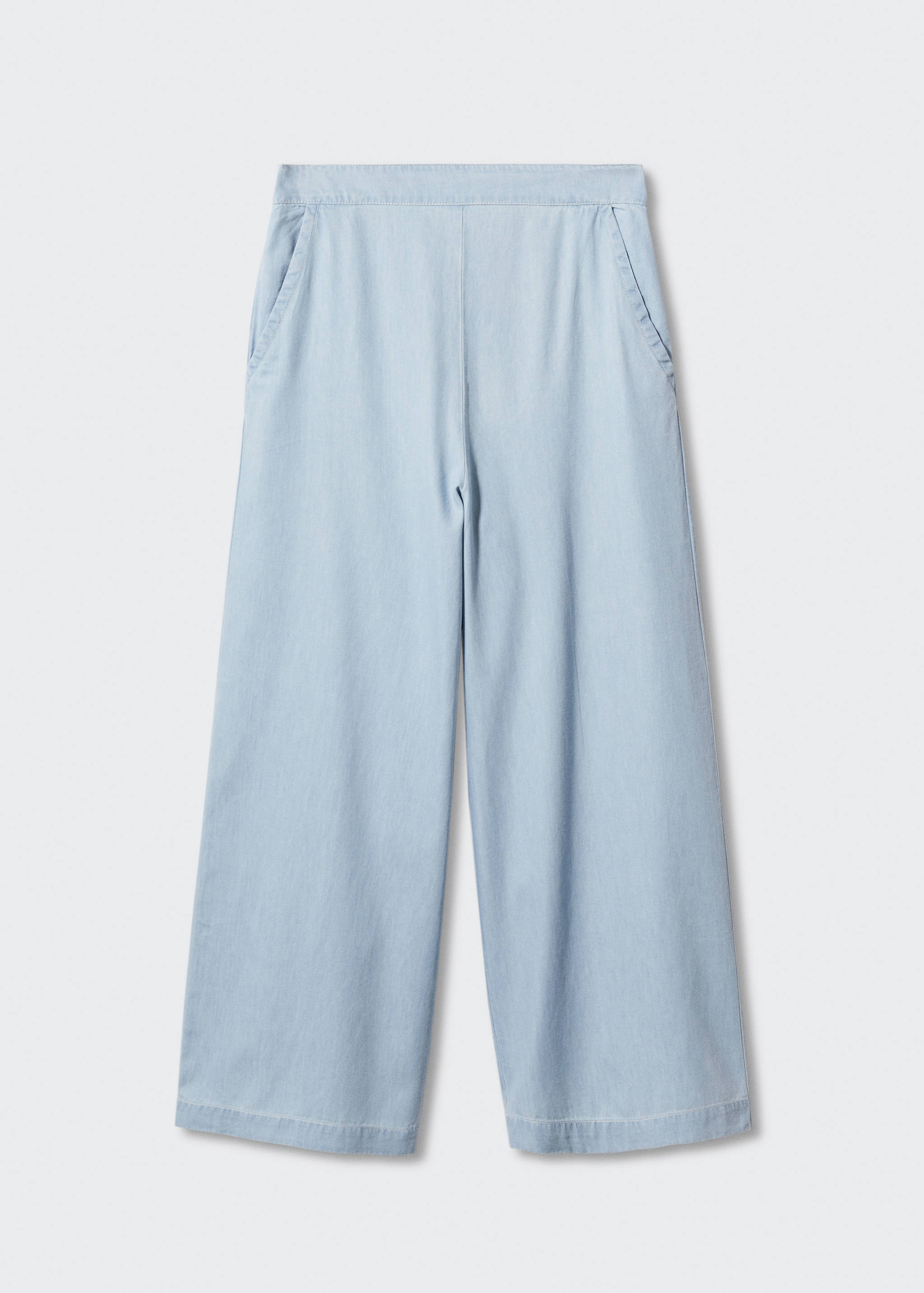 天丝棉质阔腿裤 - null