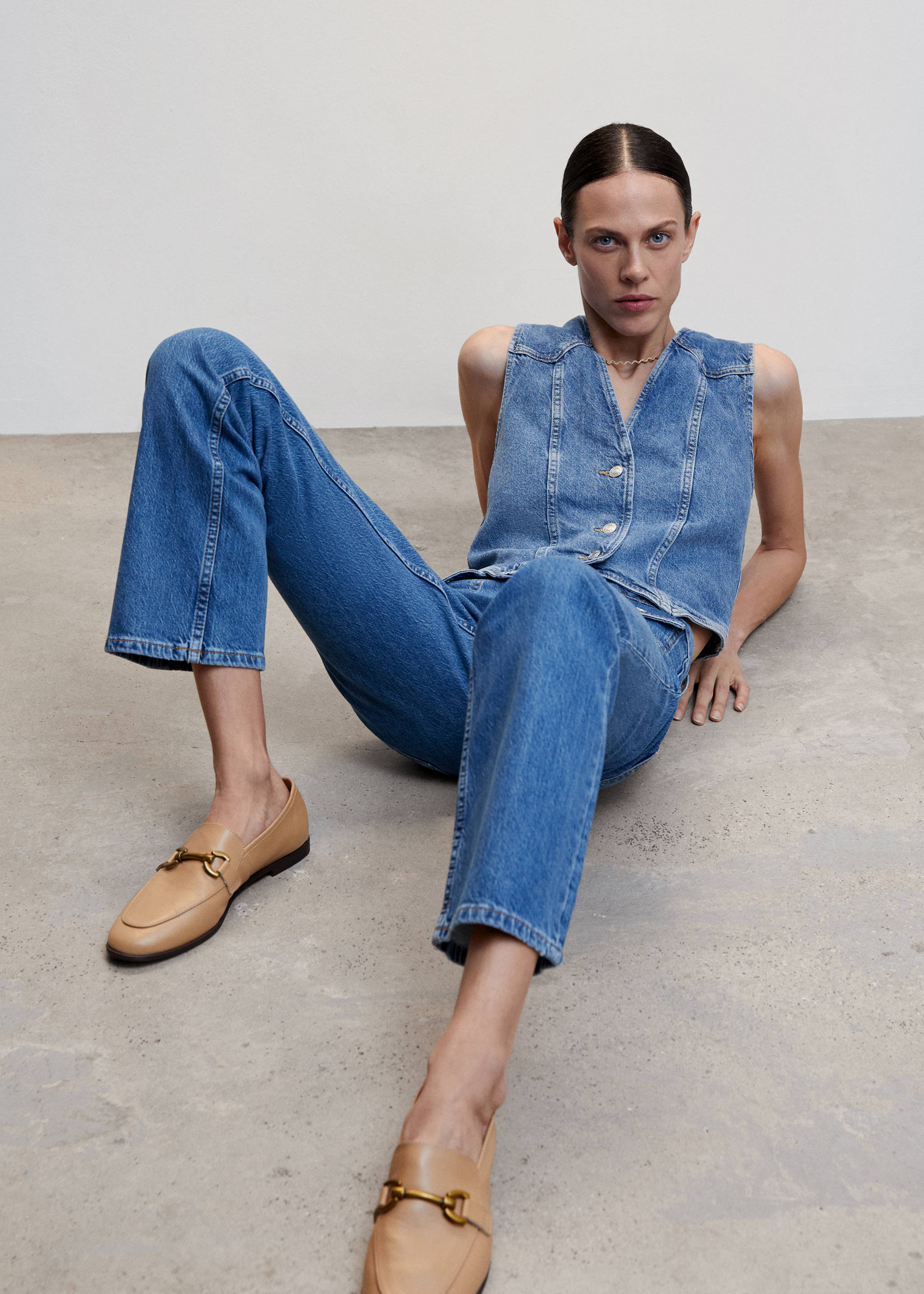 Mocassins cuir boucle - Plan général