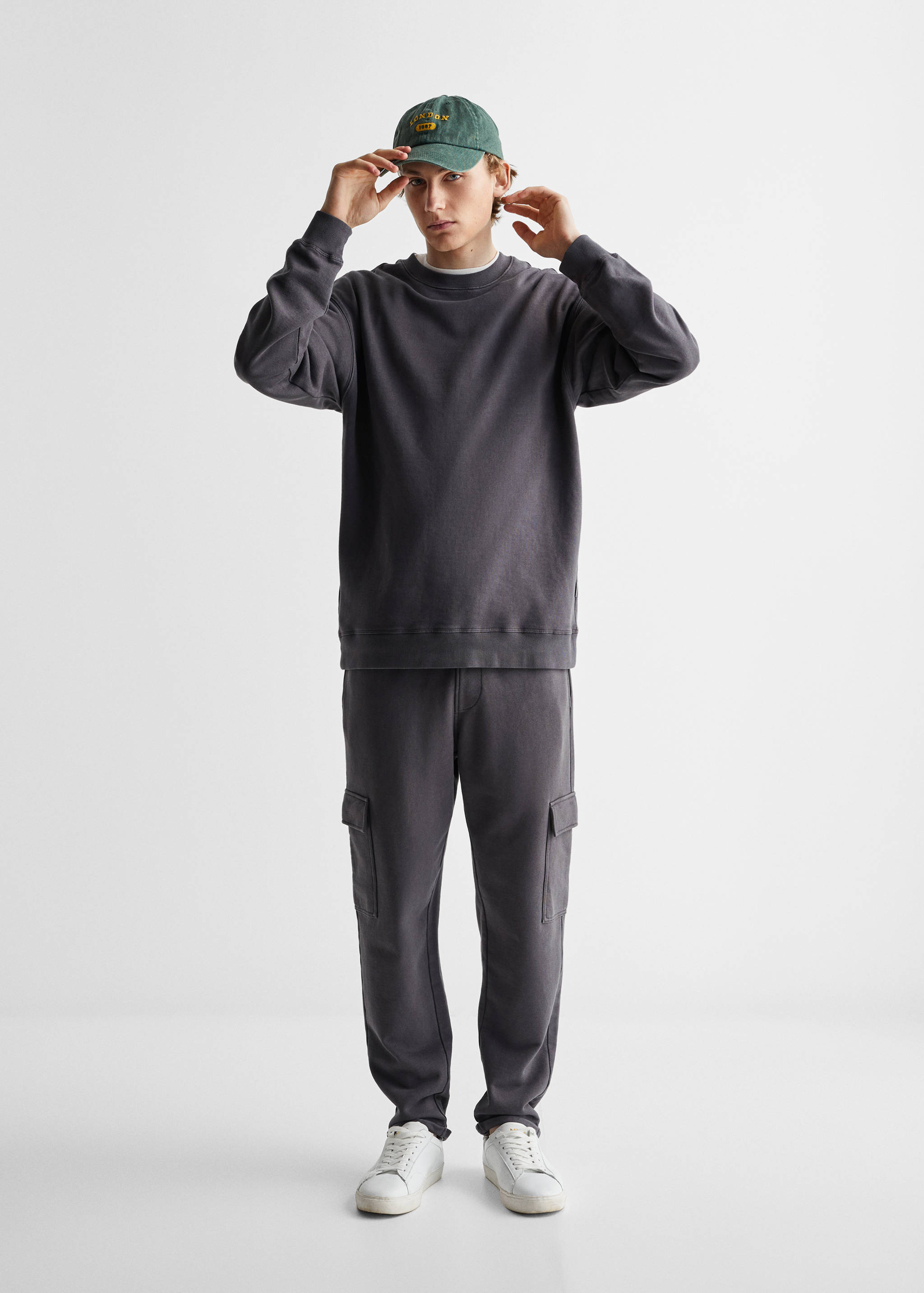 سروال قطني بخصر متمدد - رؤية عامة