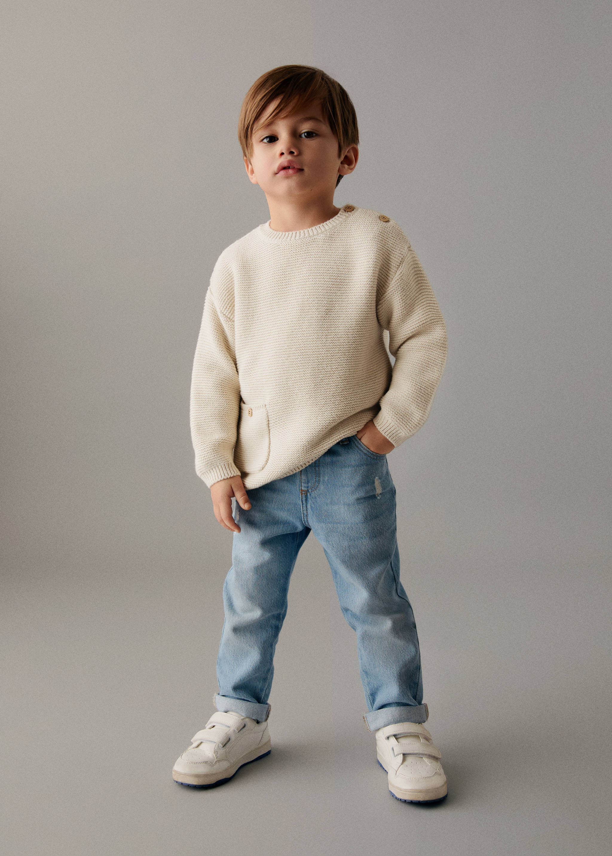 Knit cotton sweater - General plane