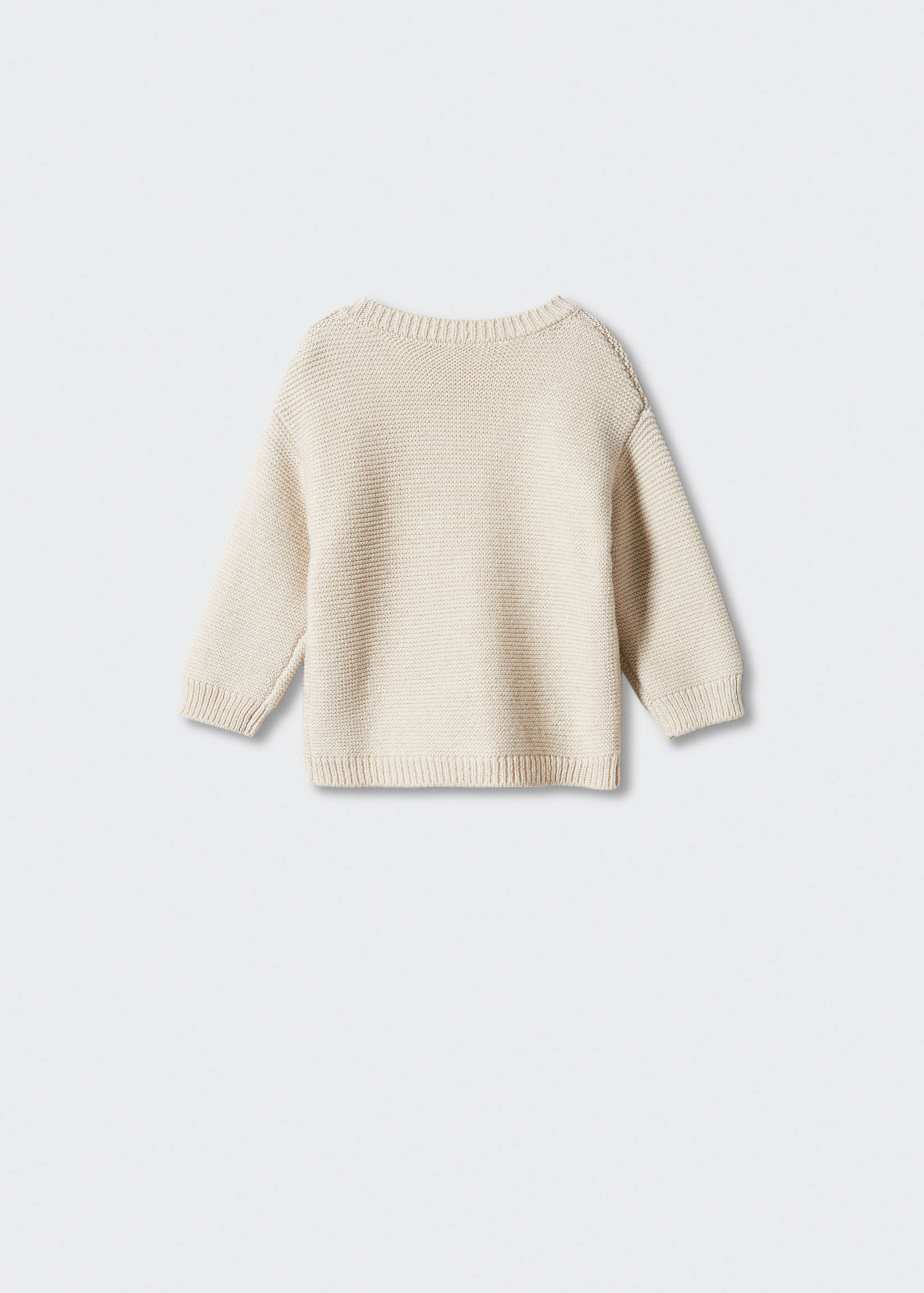 Knit cotton sweater - Reverse of the article