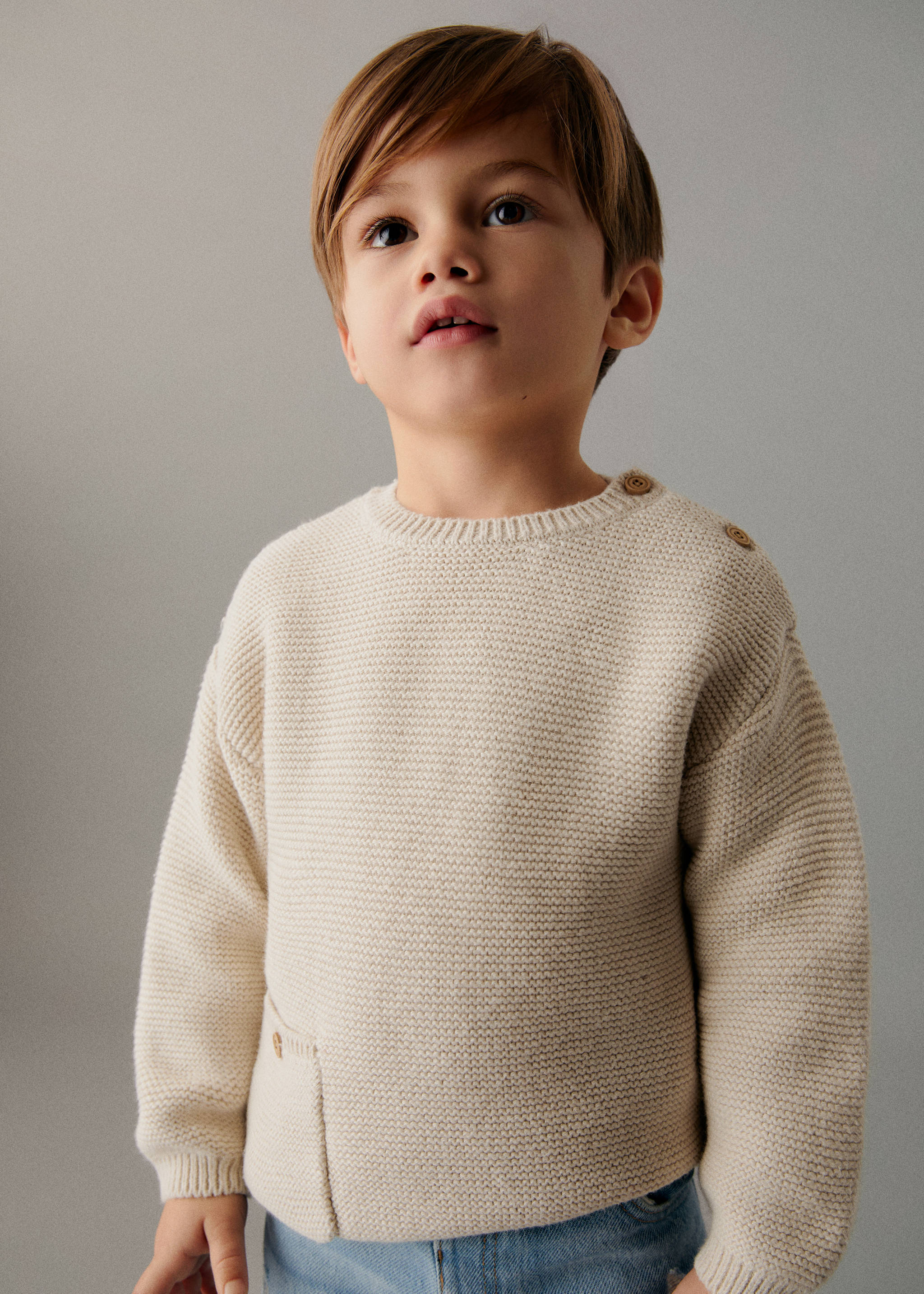 Knit cotton sweater - Details of the article 1