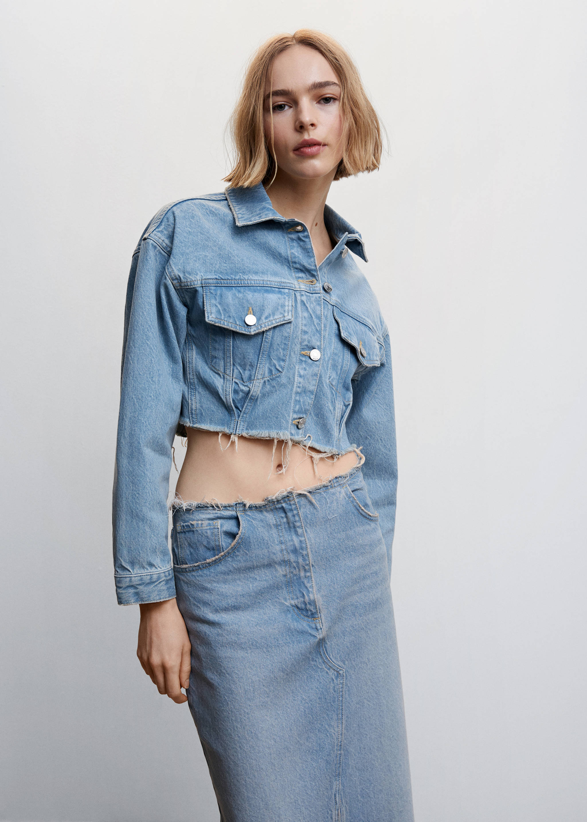 Denim long skirt - Details of the article 1