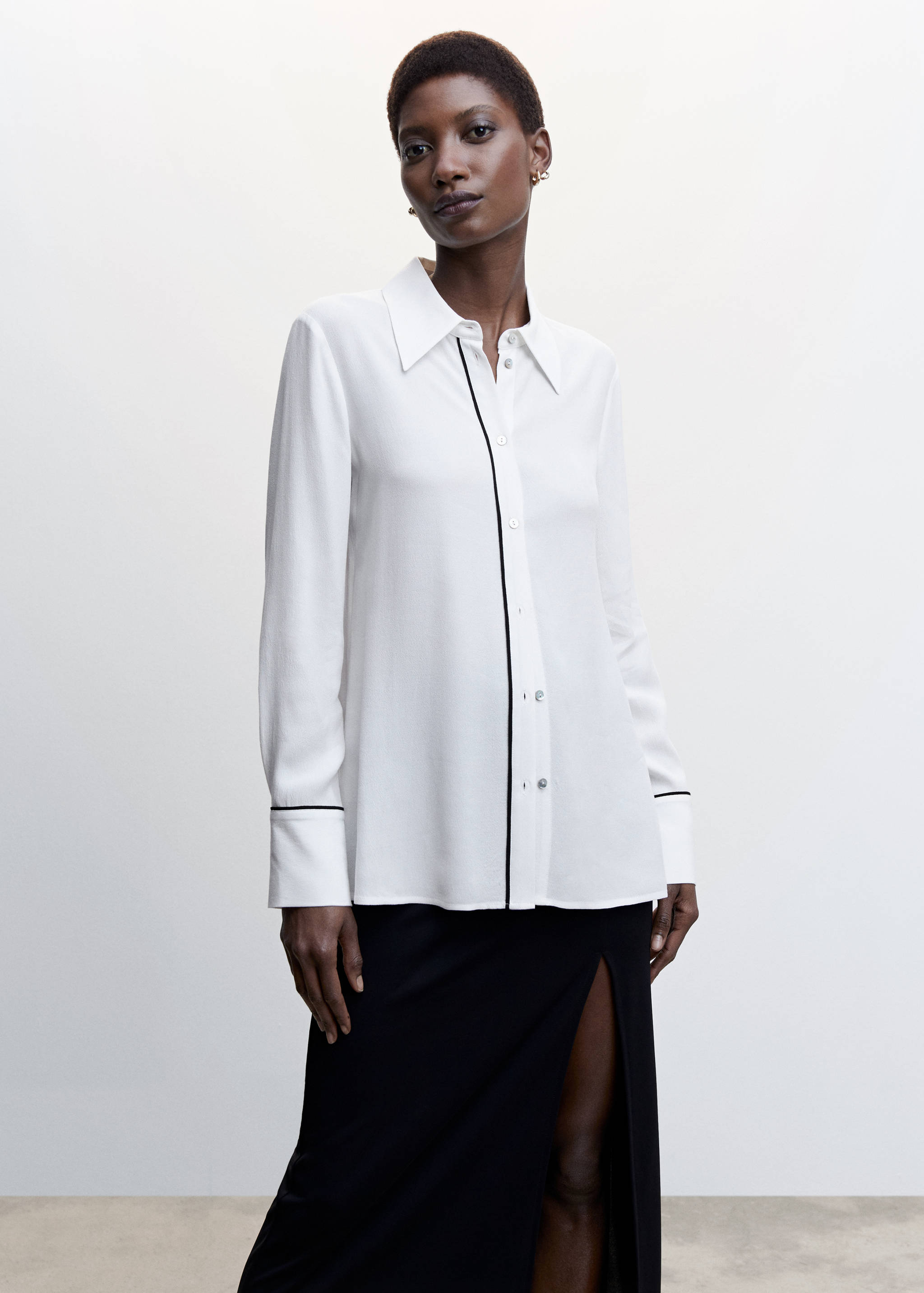 Contrast trim shirt - Medium plane