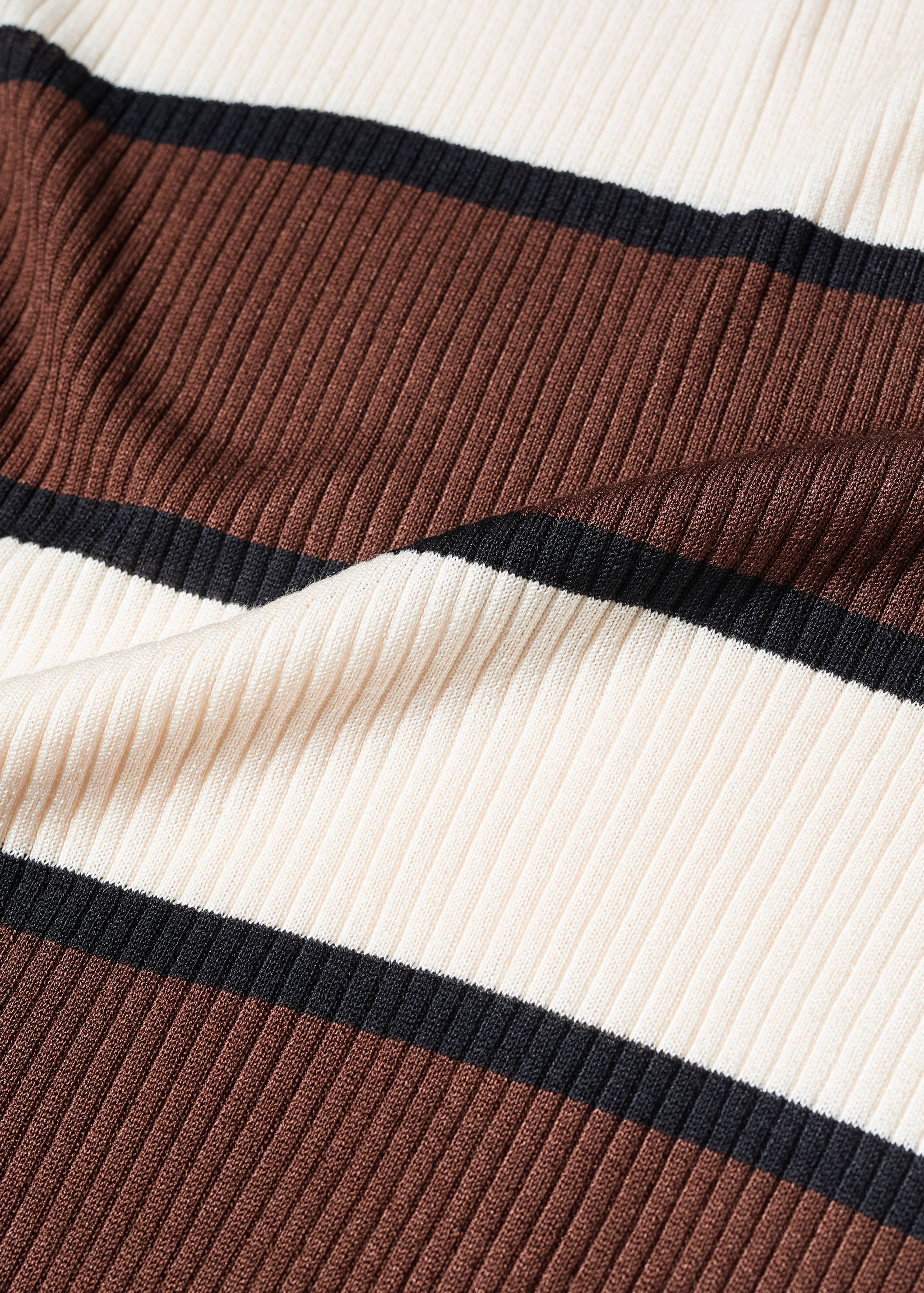 Striped ribbed knit dress - Details of the article 8