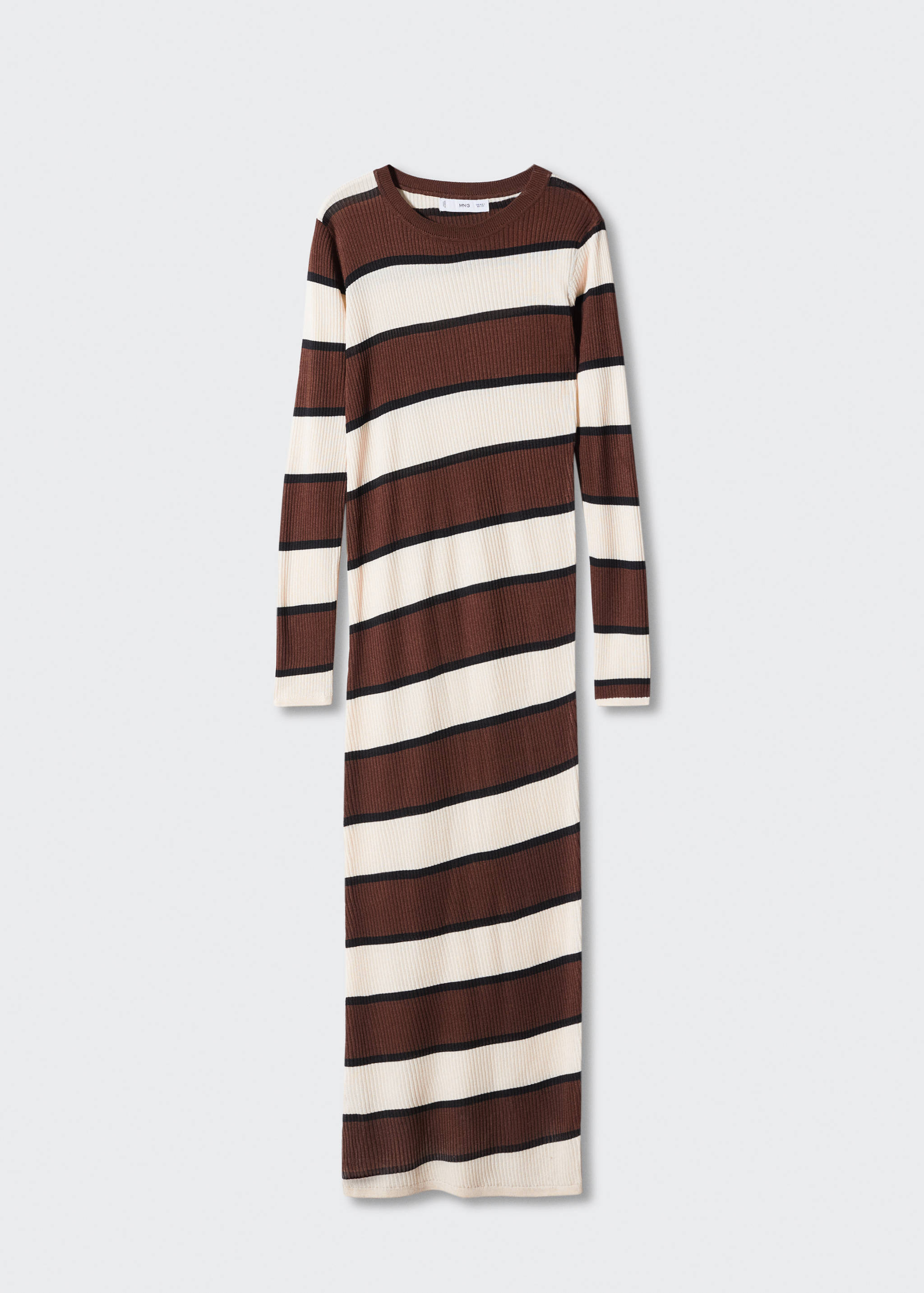 Striped ribbed knit dress - Article without model