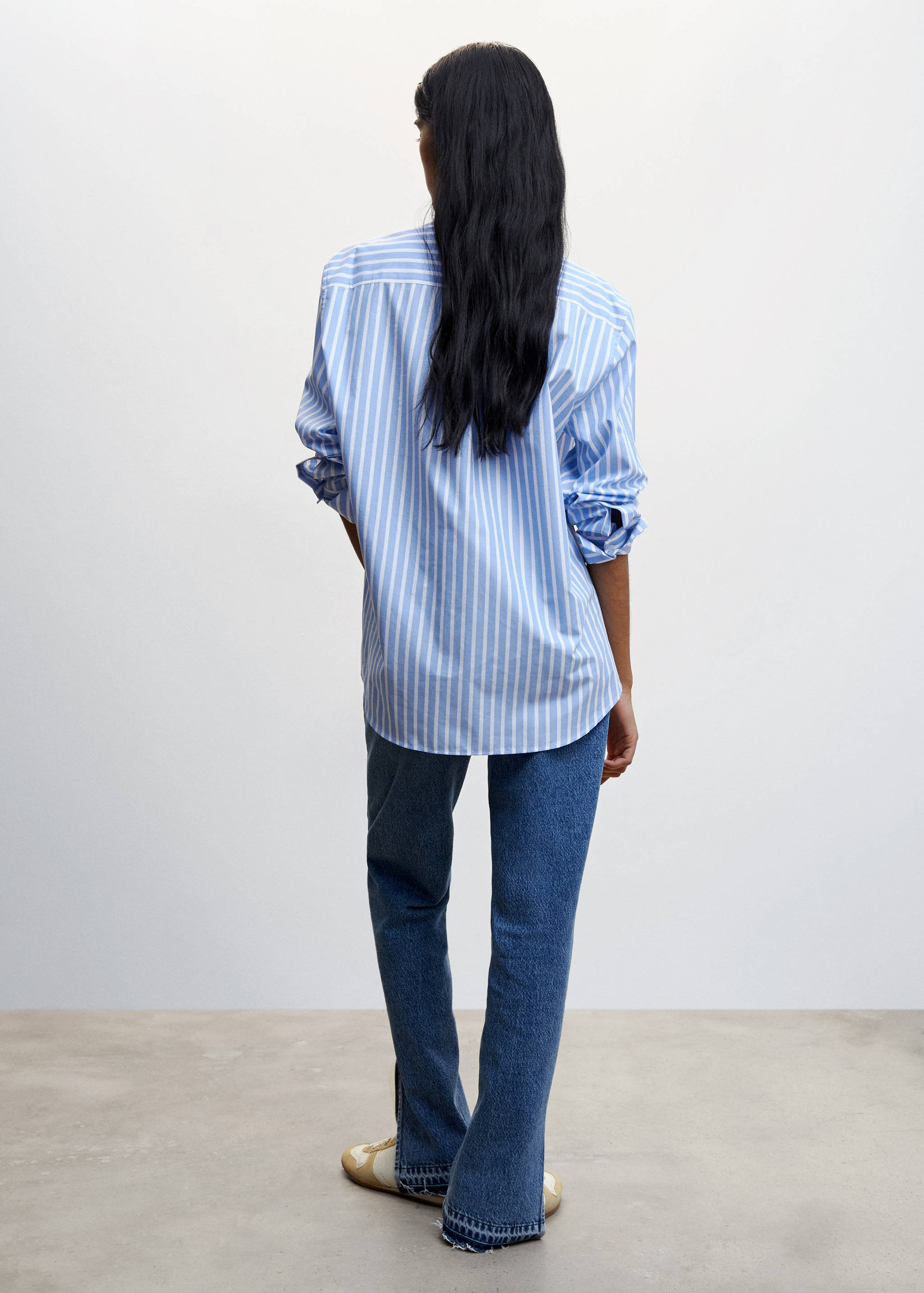 Oversize striped shirt - Reverse of the article