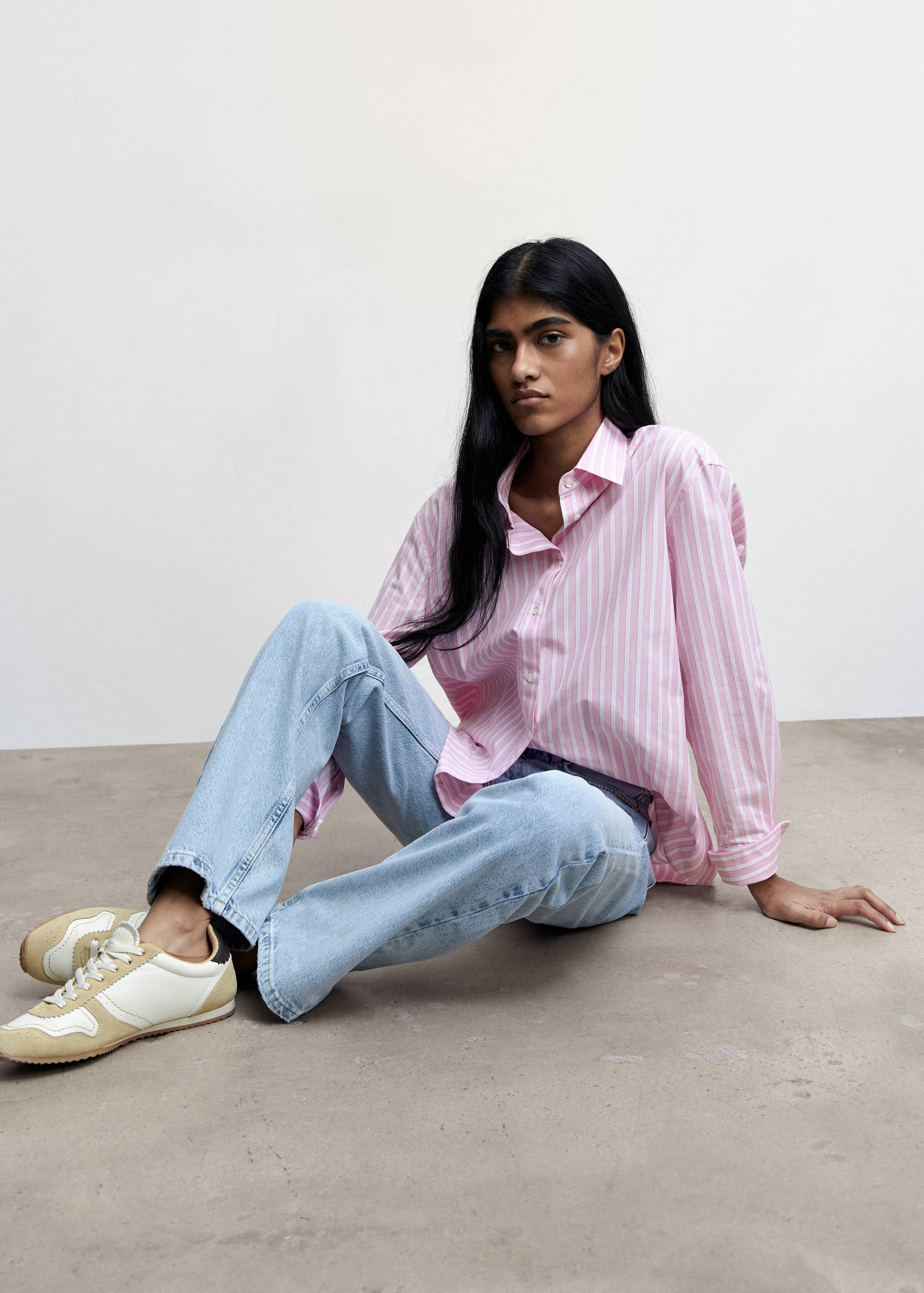 Oversize striped shirt - Details of the article 2