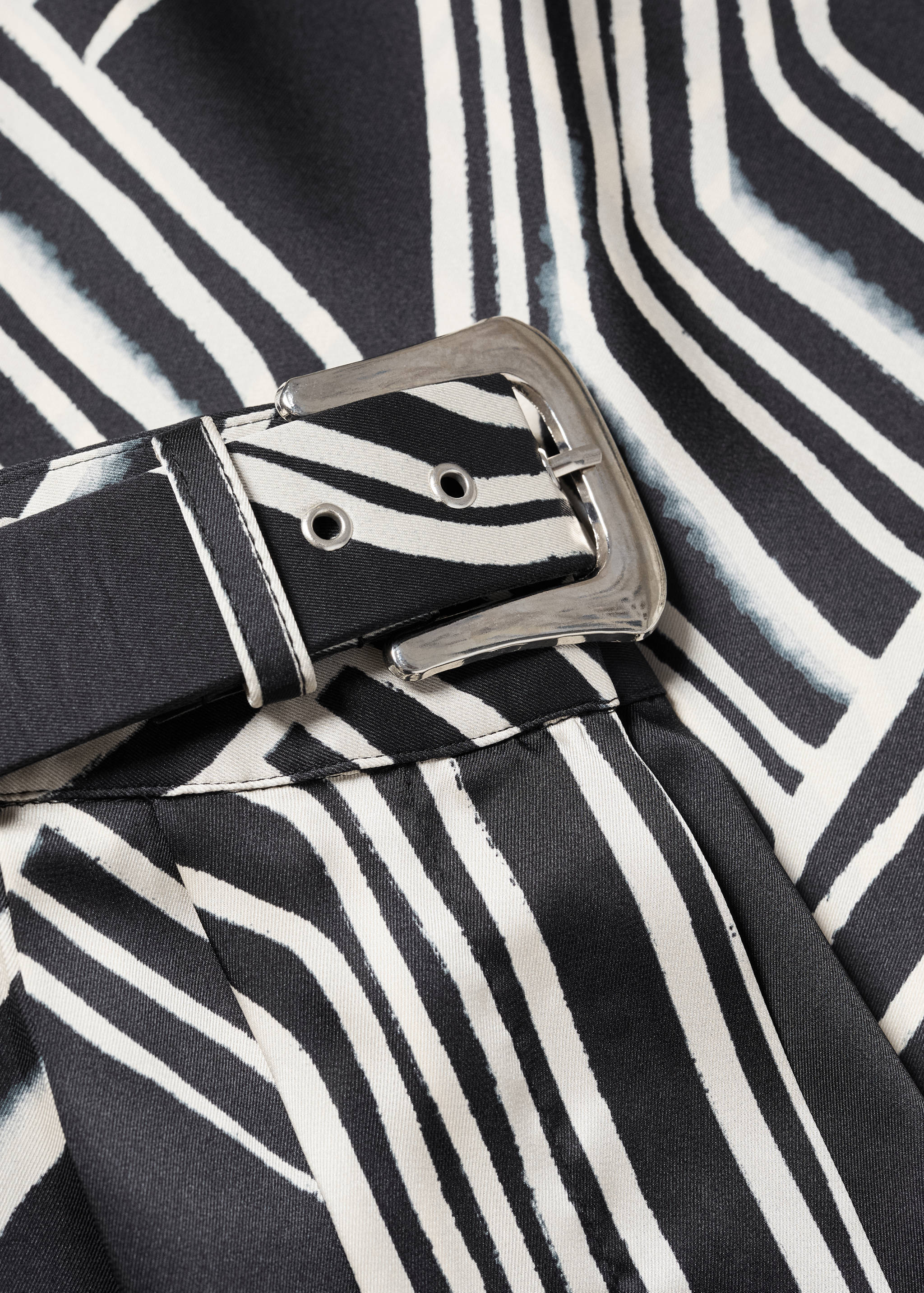 印花阔腿裤 - null