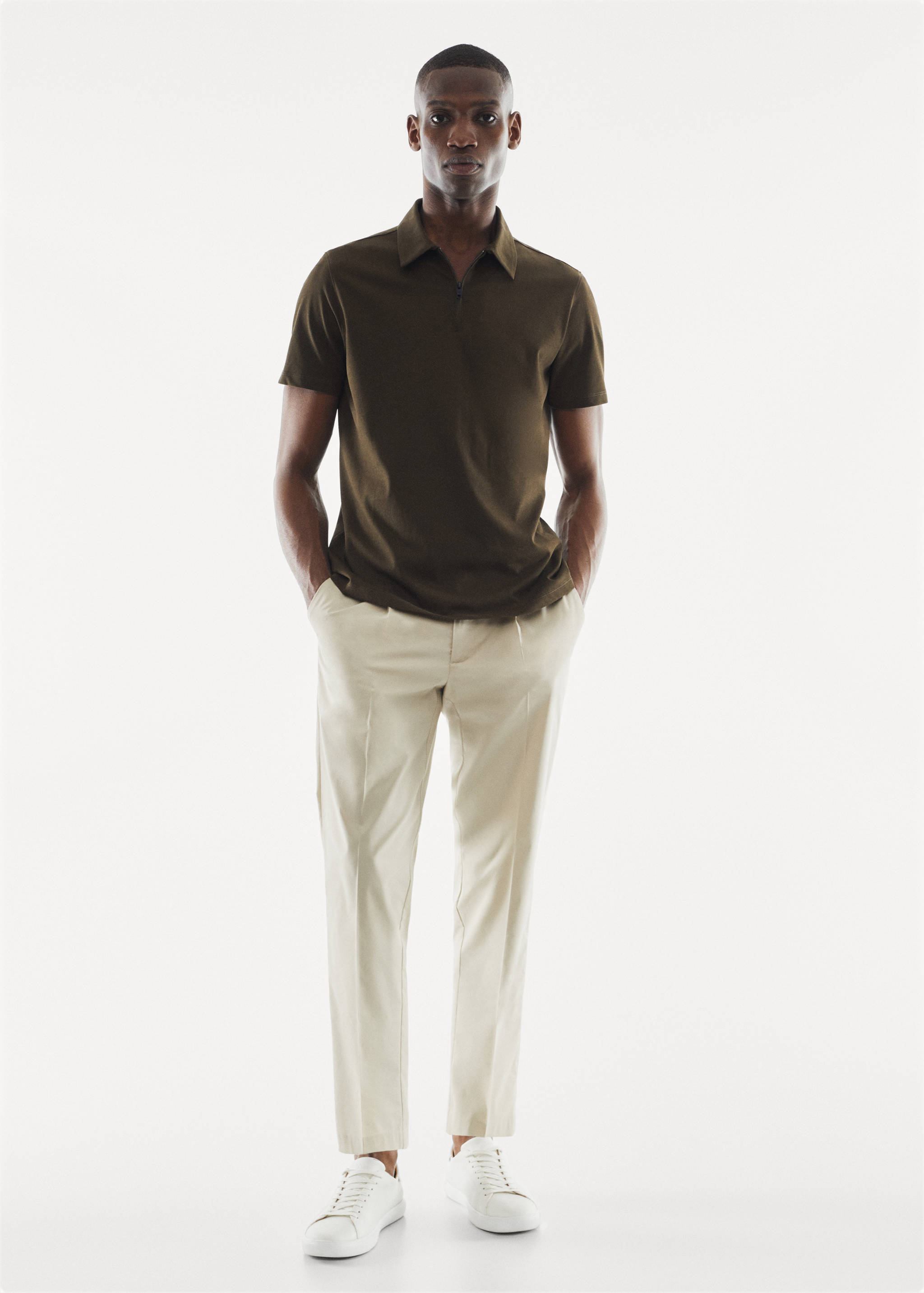 Polo coton zippé - Plan général