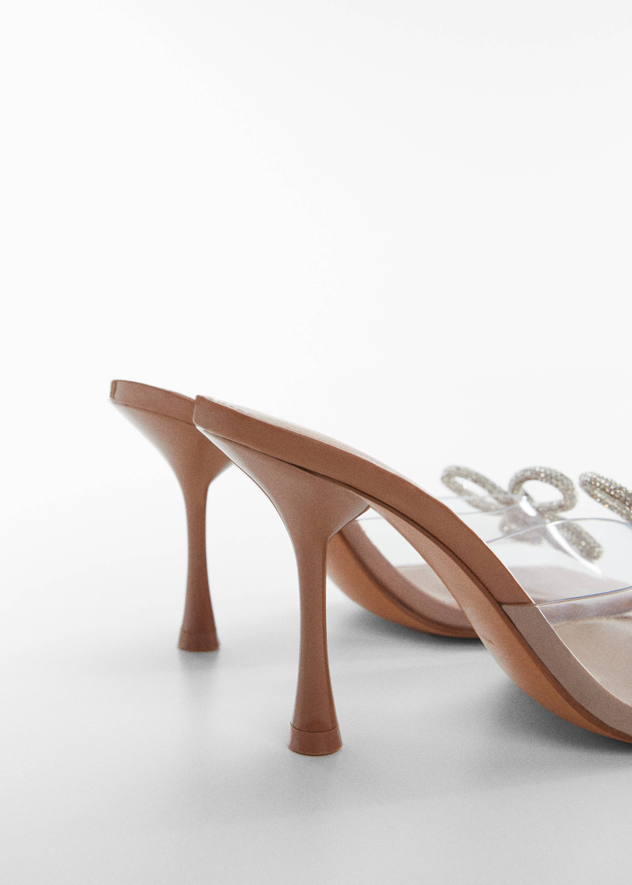 Vinyl heel sandal with rhinestone detail - Details of the article 1