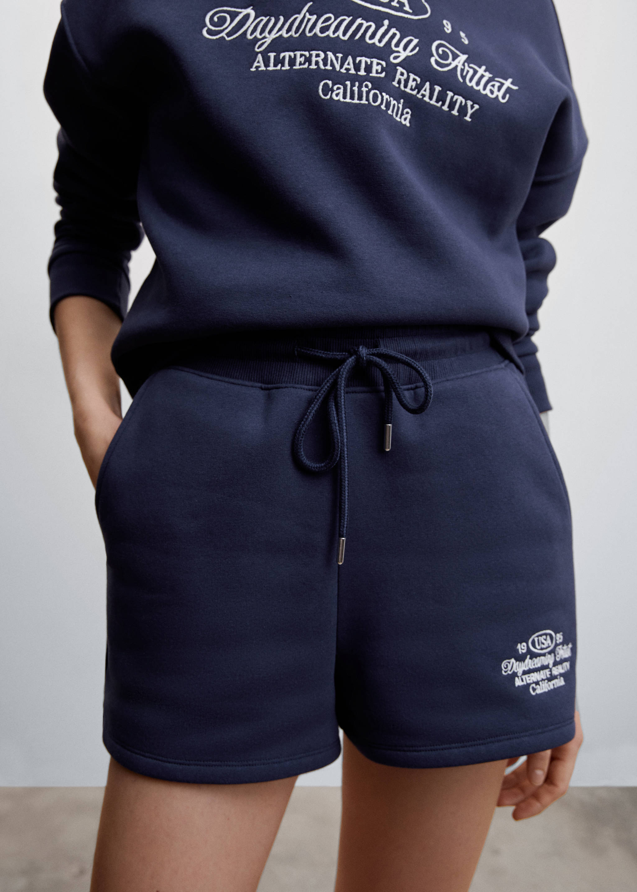 Embroidered cotton shorts - Details of the article 6