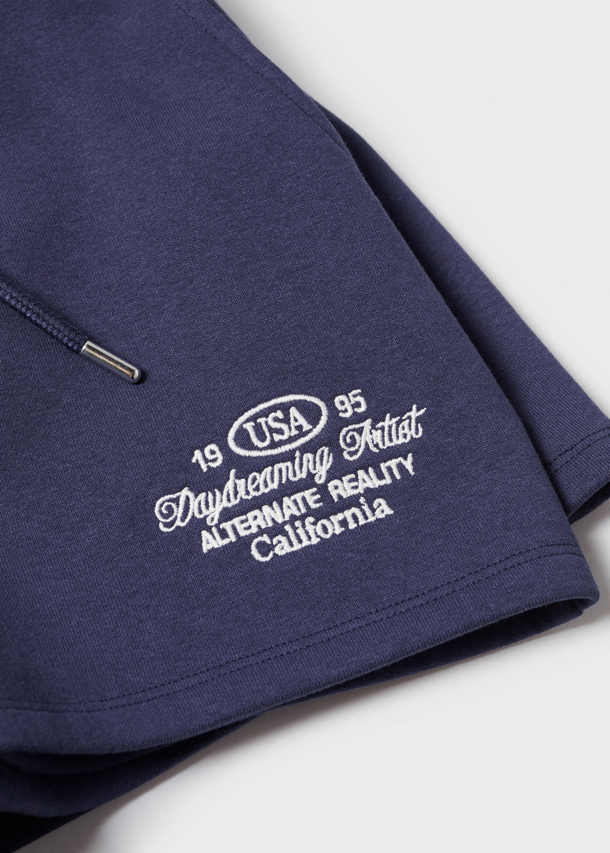 Embroidered cotton shorts - Details of the article 8