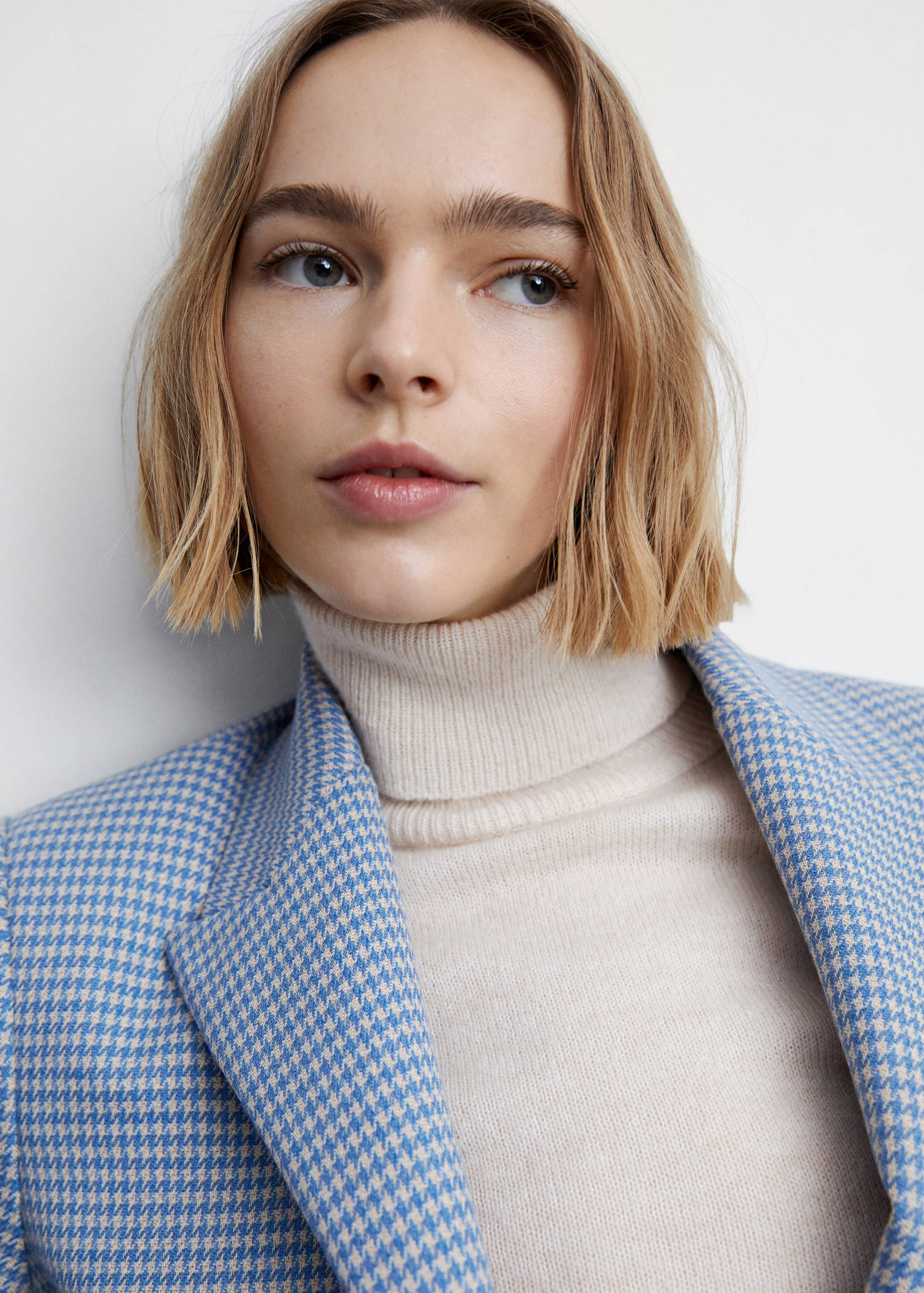 Houndstooth wool-blend blazer - Details of the article 1