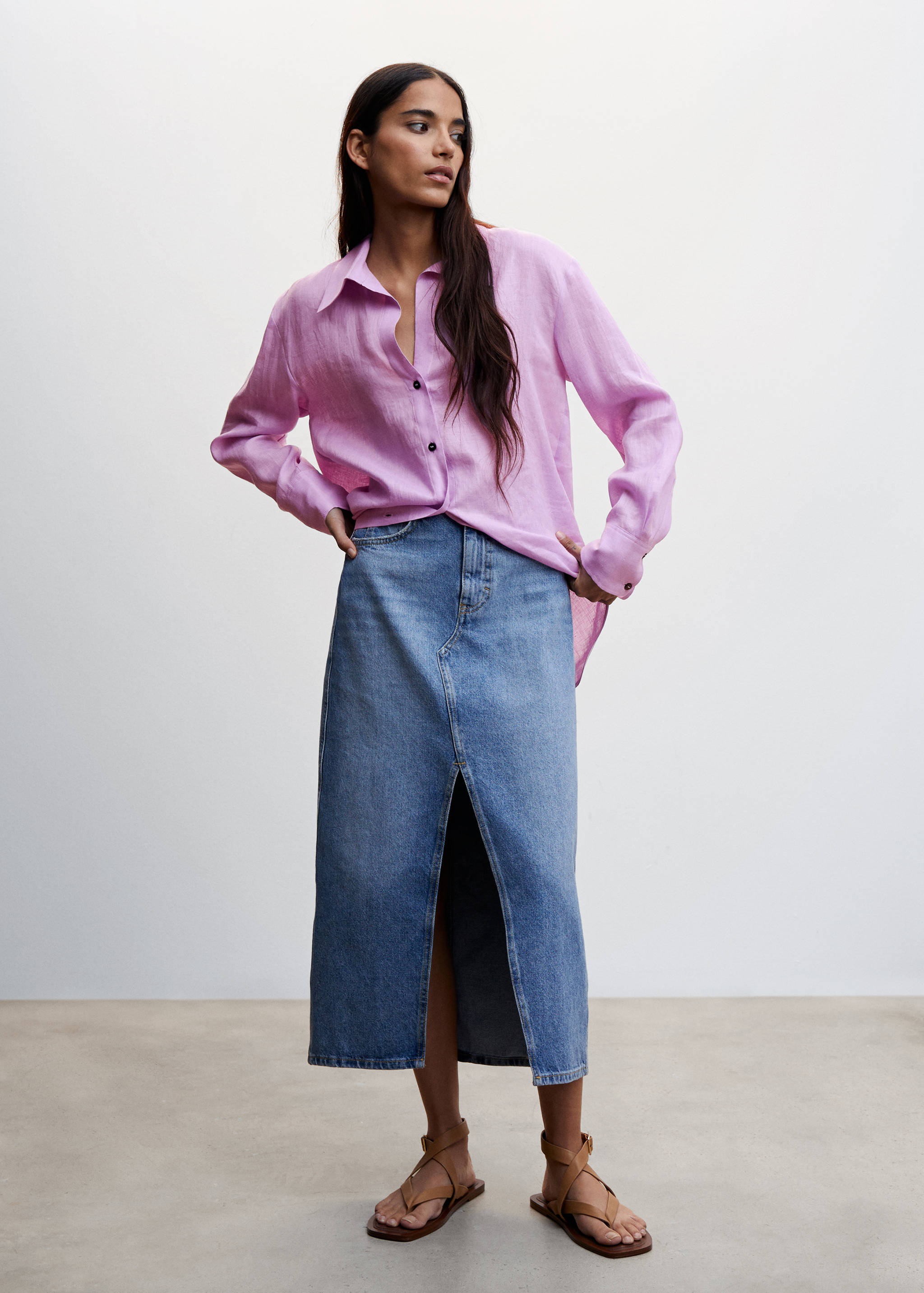 Linen 100% shirt - General plane