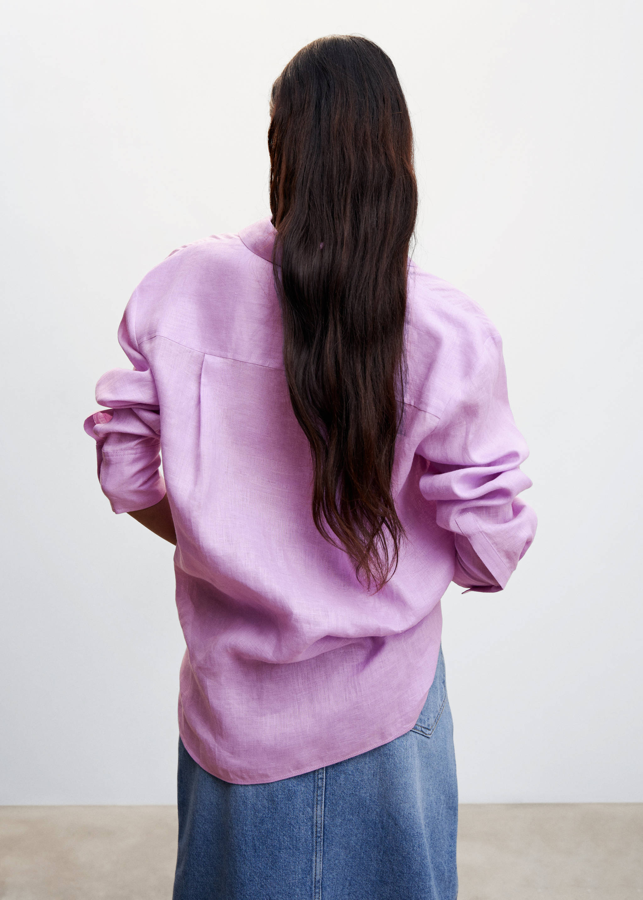 Linen 100% shirt - Reverse of the article