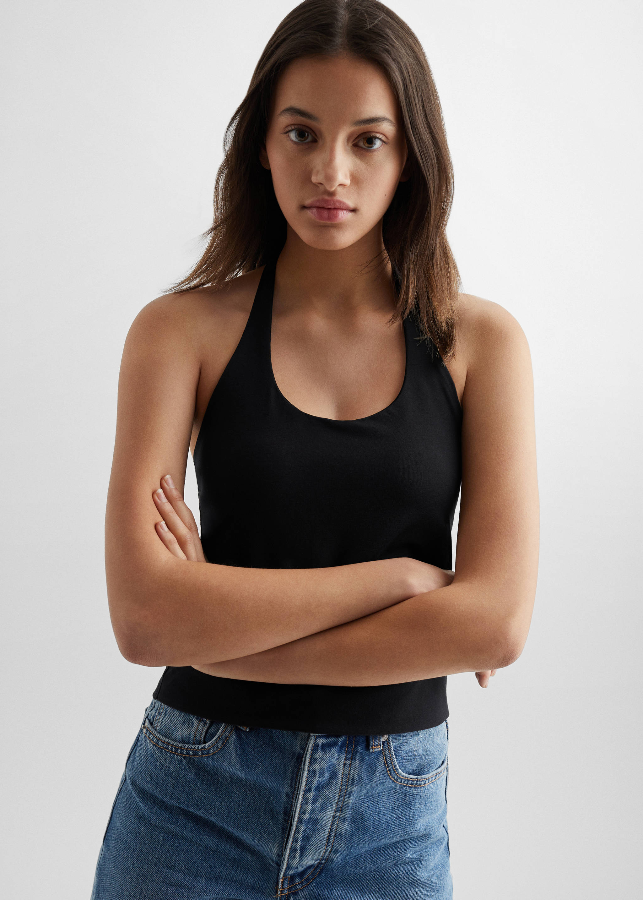 Open back knitted top - Medium plane