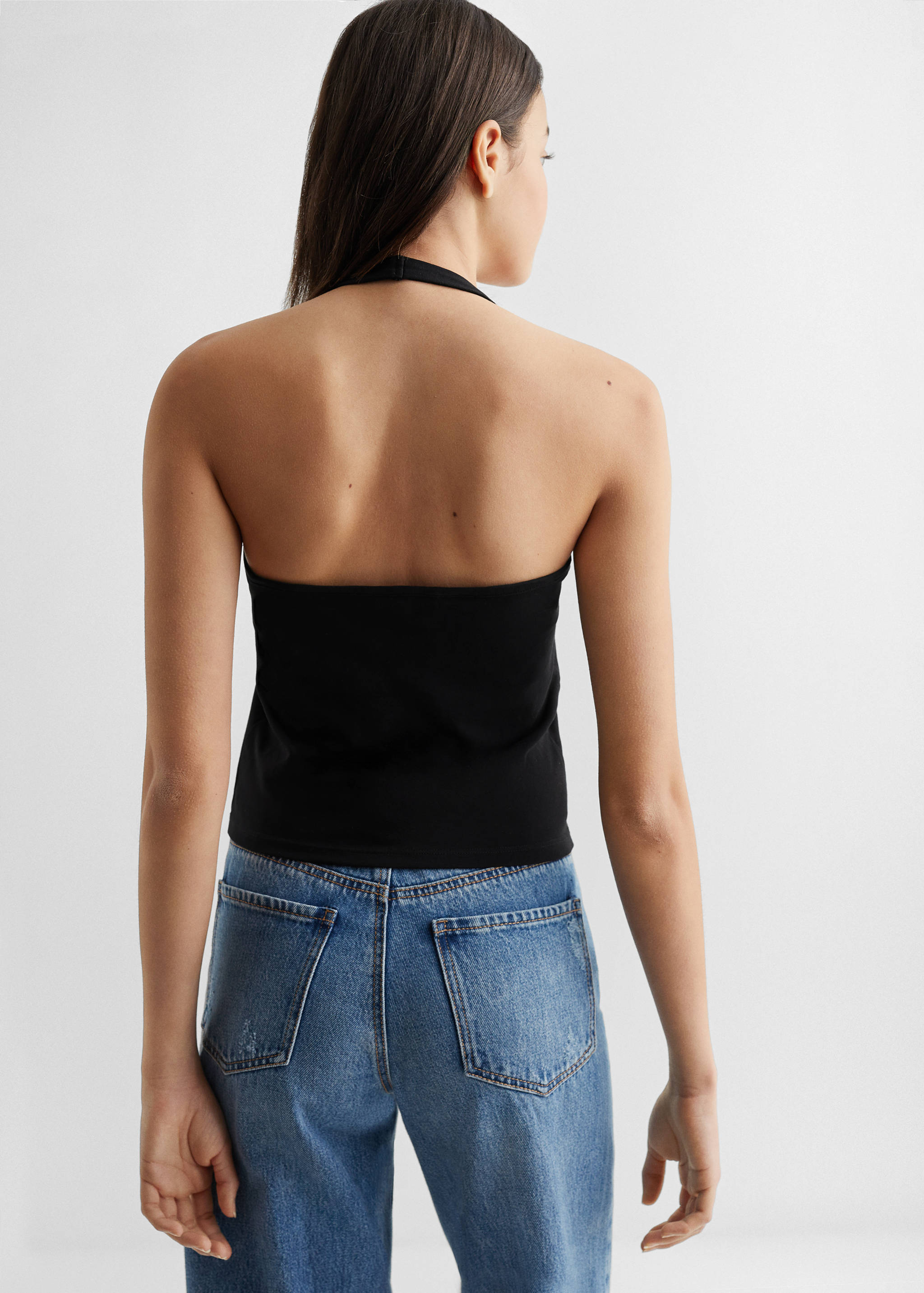 Open back knitted top - Reverse of the article