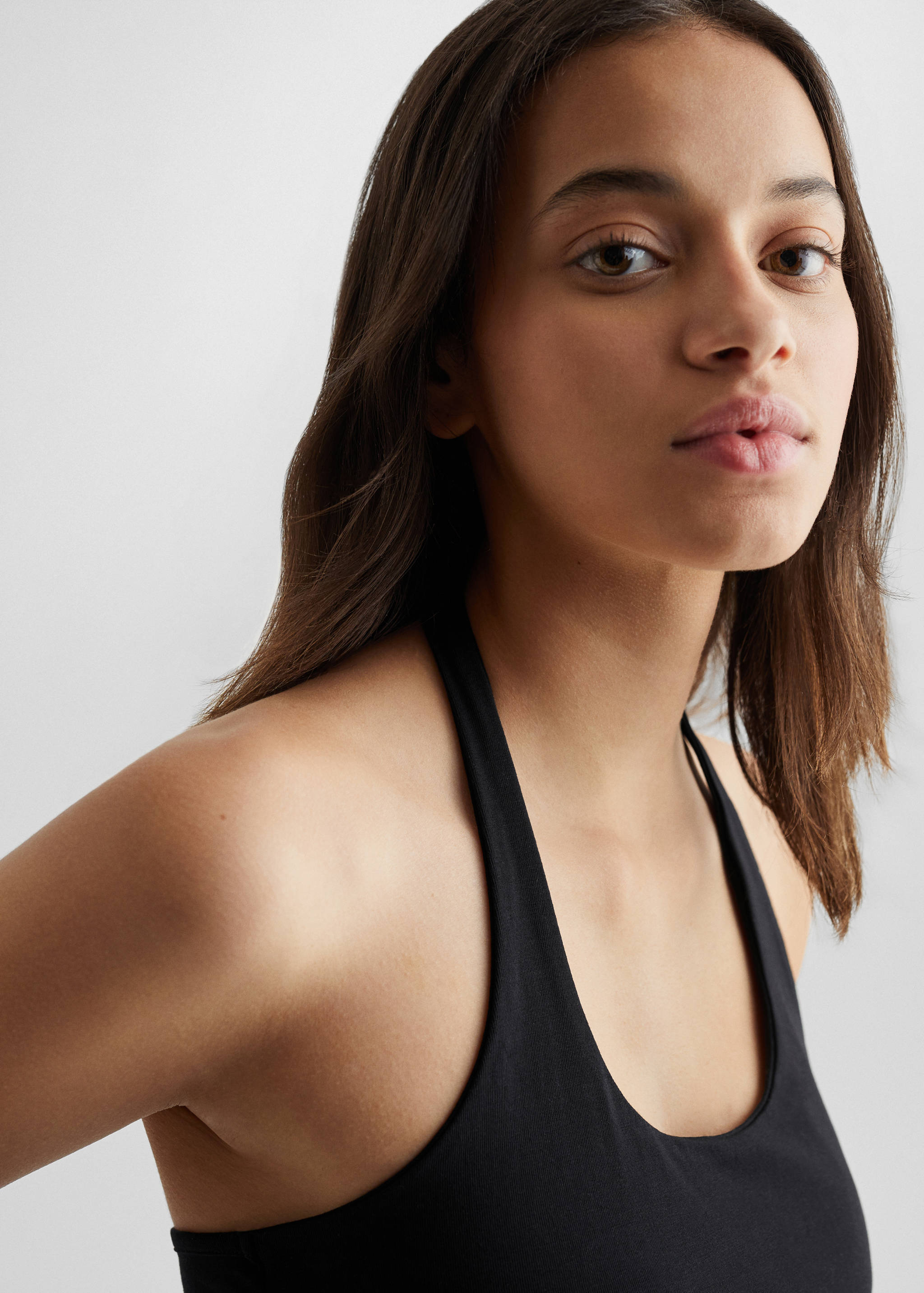 Open back knitted top - Details of the article 1