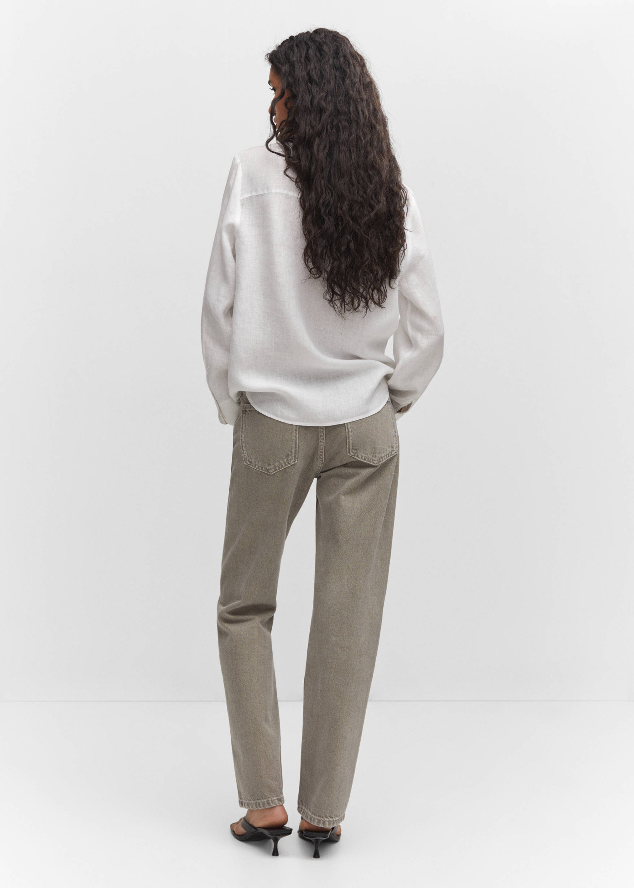 Рубашка 100% лен - Обратная сторона изделия