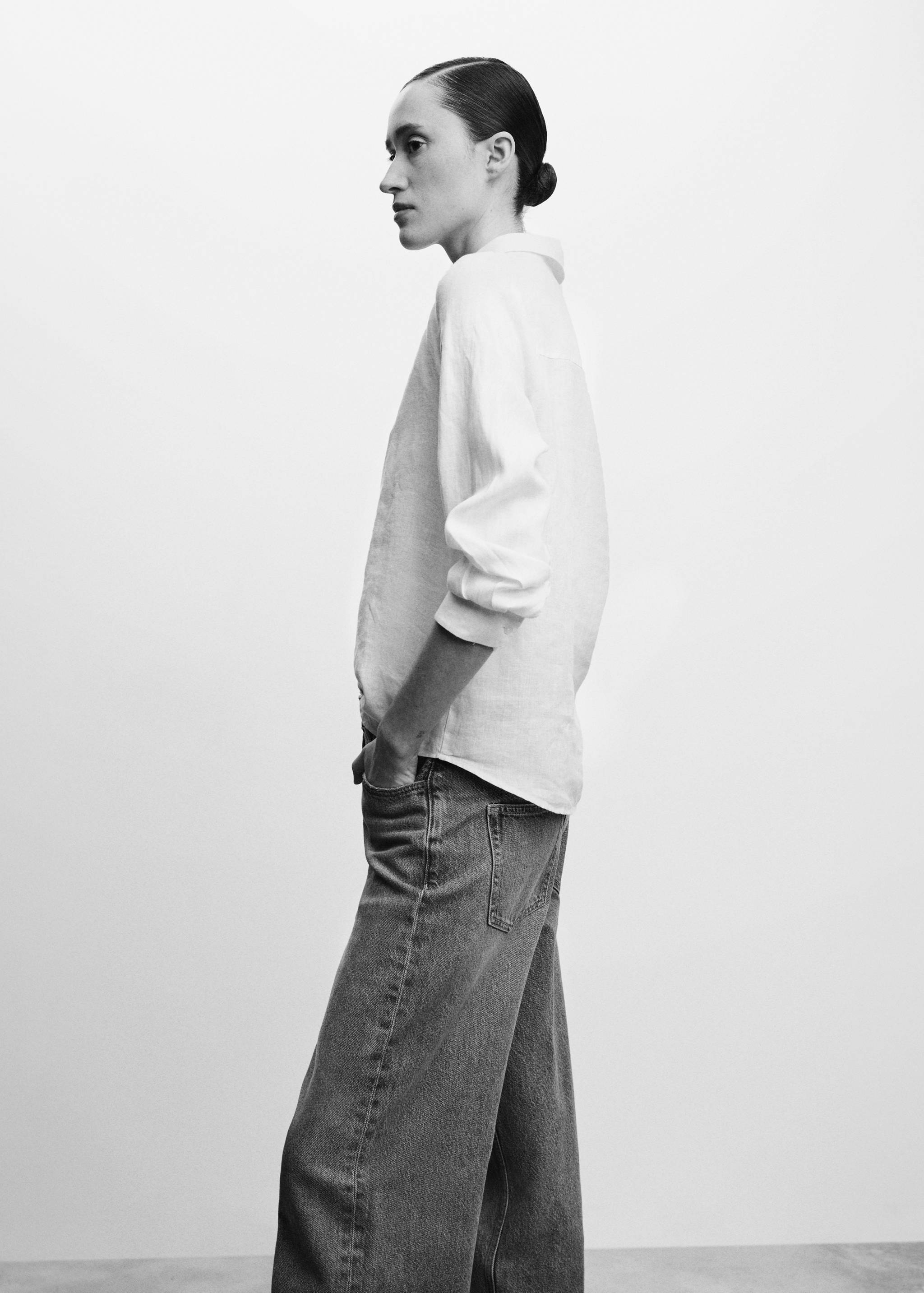 Рубашка 100% лен - Деталь изделия 2