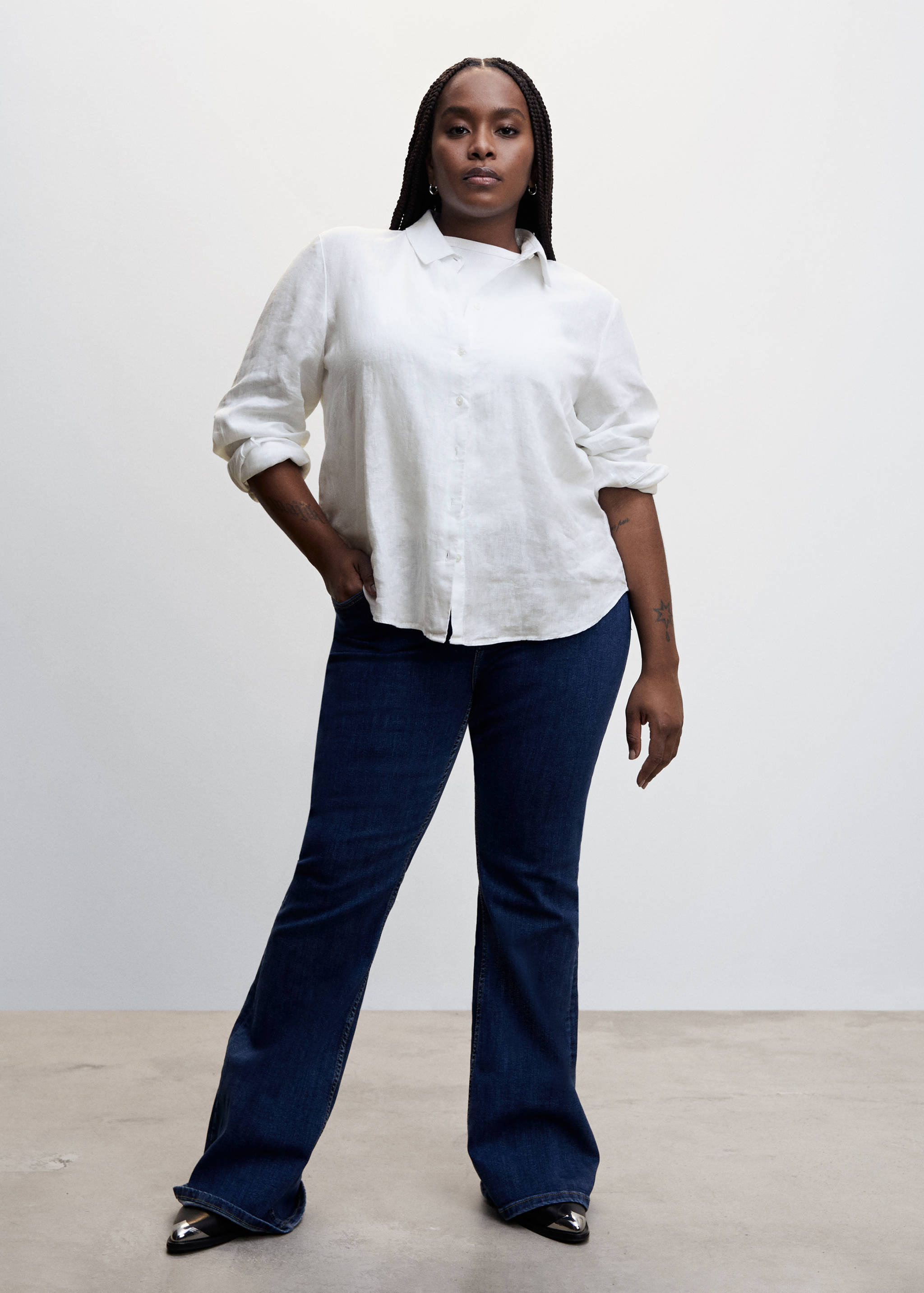 Рубашка 100% лен - Деталь изделия 3