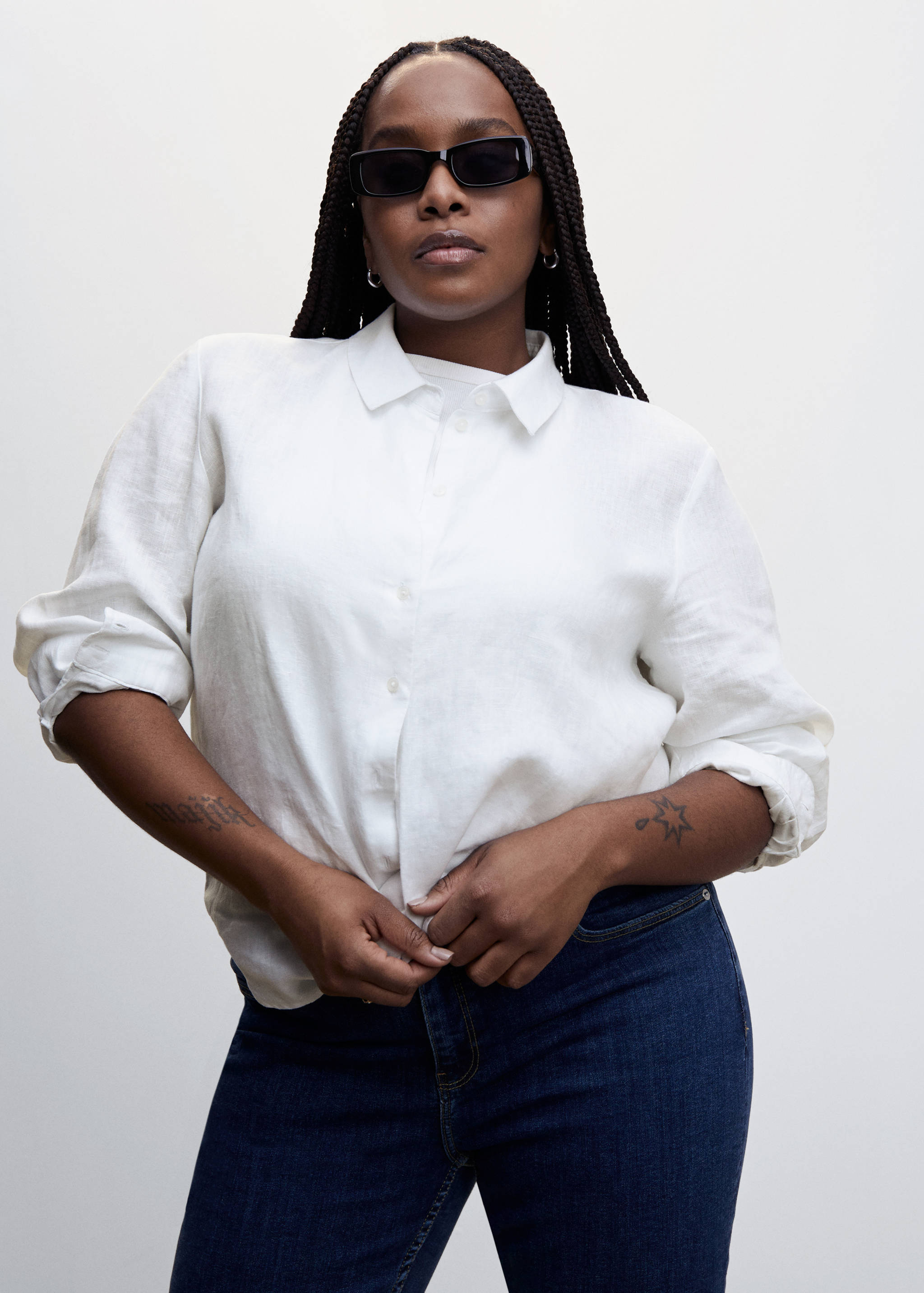 Рубашка 100% лен - Деталь изделия 5