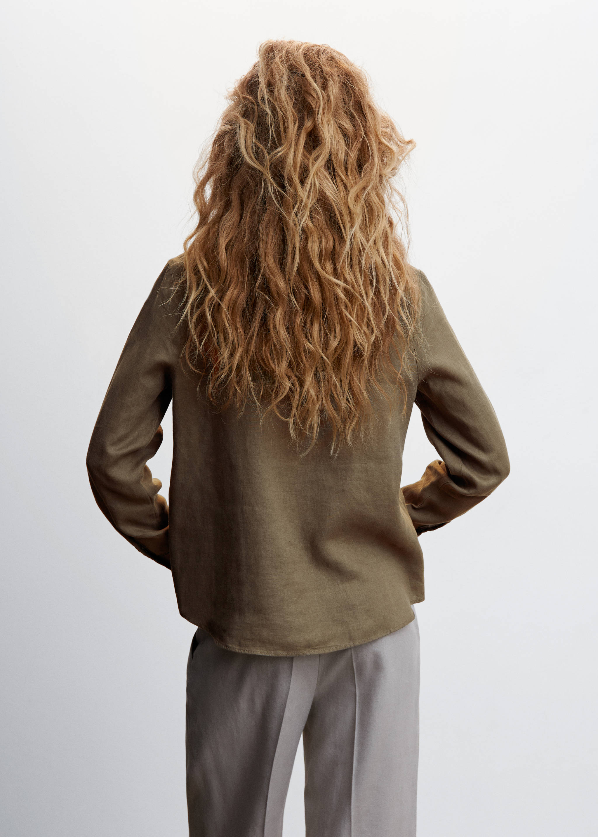 Рубашка 100% лен - Обратная сторона изделия